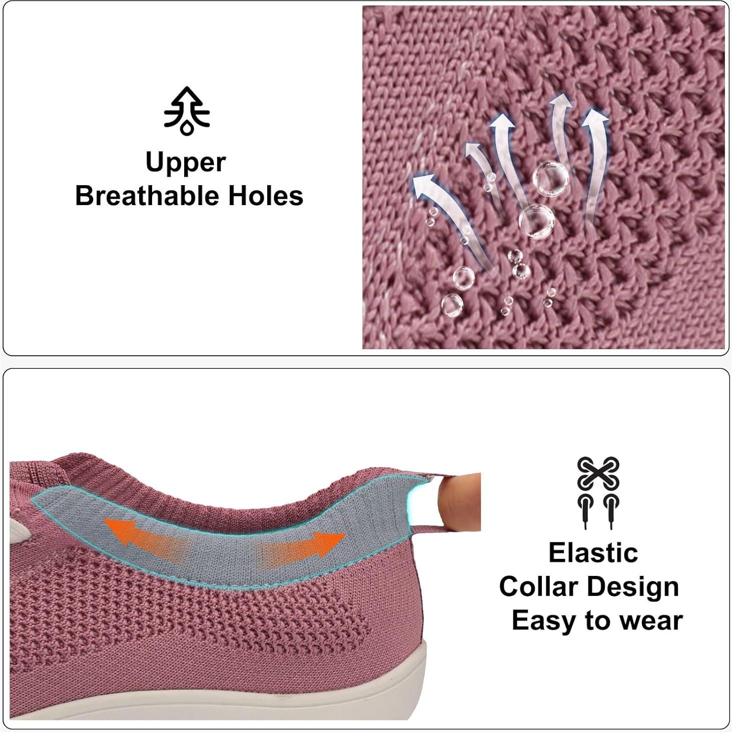 Zapatos Minimalistas JOINFREE Mujer 7 Ancho Púrpura Transpirables