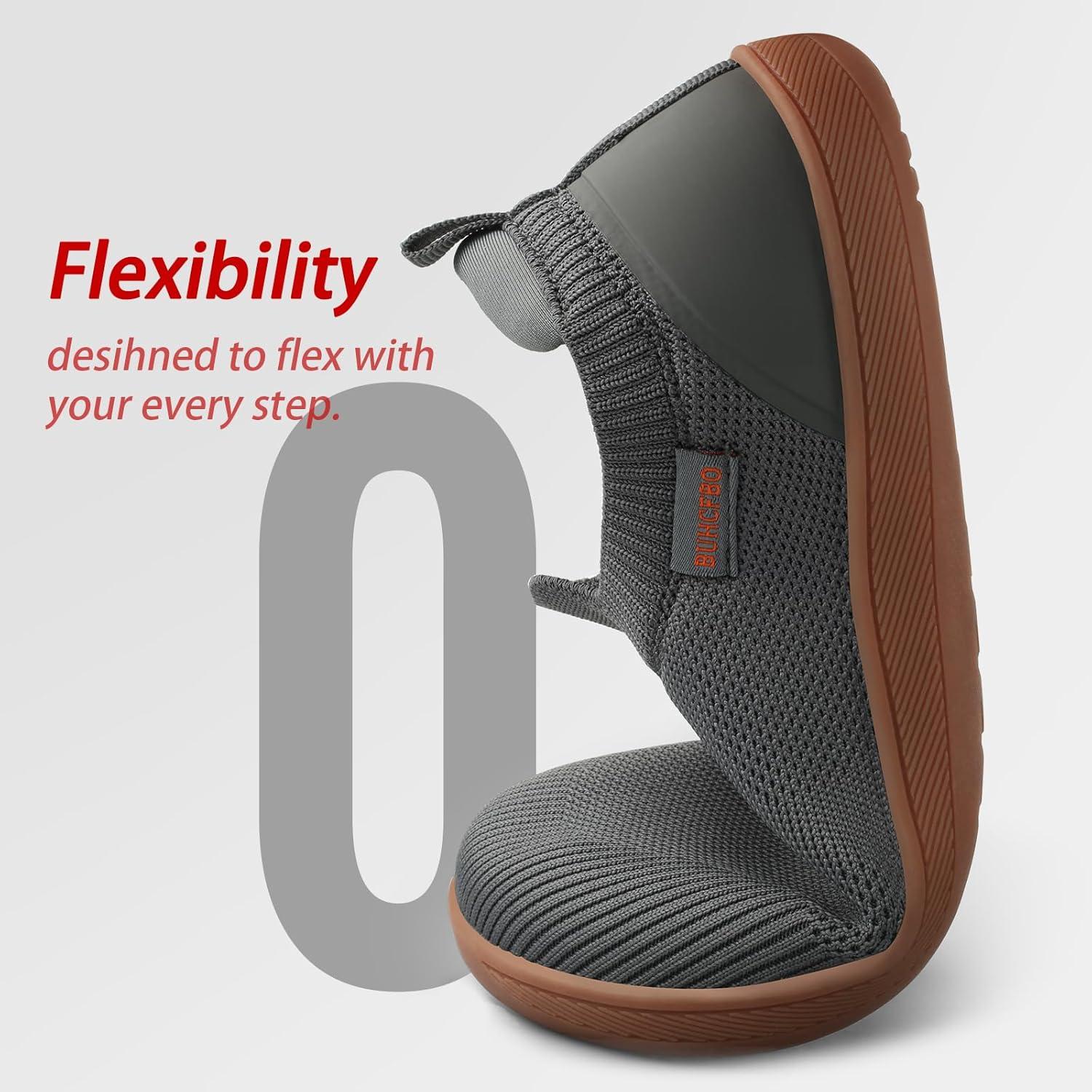 Zapatos Minimalistas Hombre BUHCFBO Punta Ancha Caída Cero