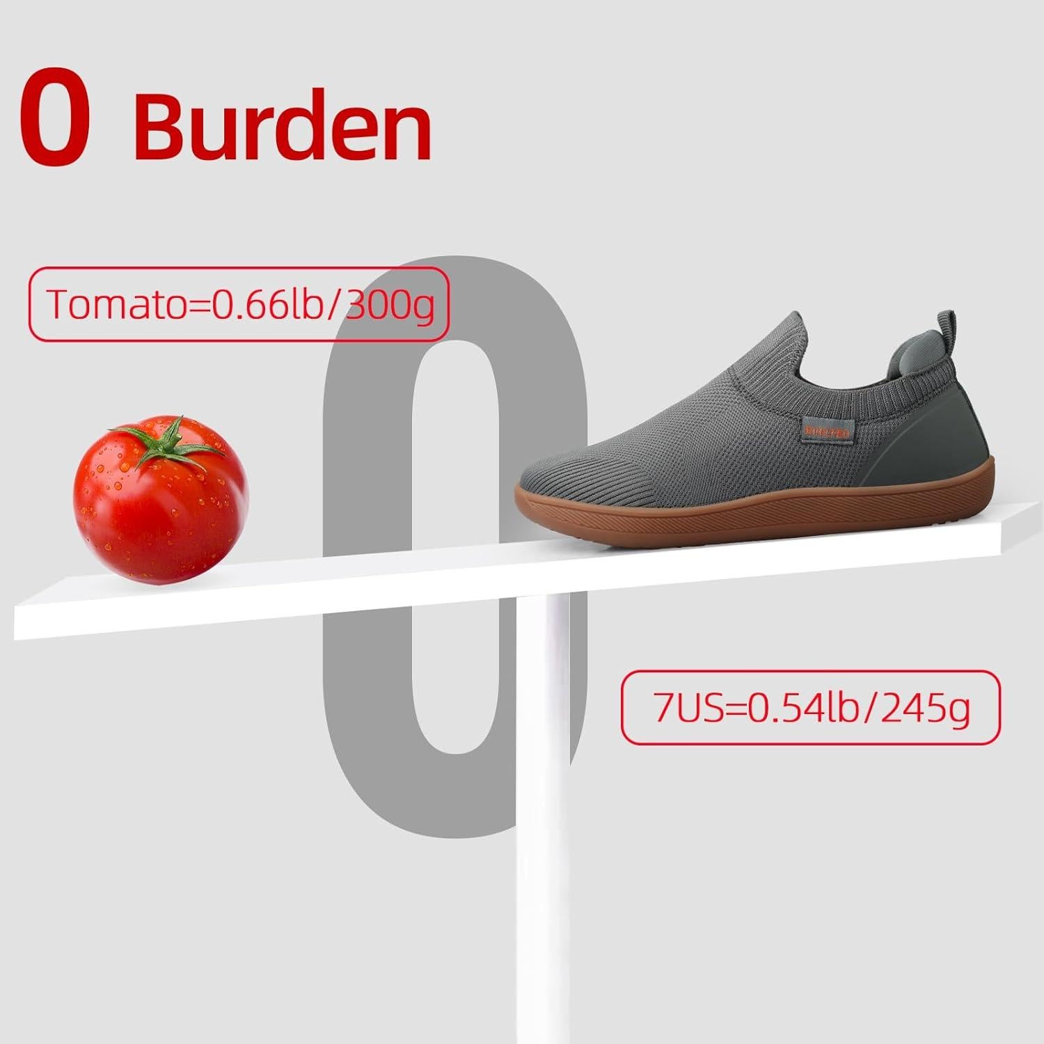 Zapatos Minimalistas Hombre BUHCFBO Punta Ancha Caída Cero