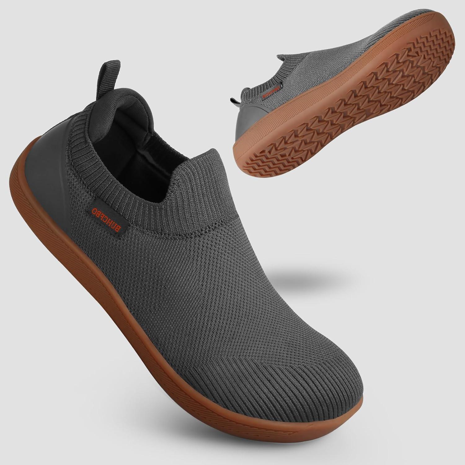 Zapatos Minimalistas Hombre BUHCFBO Punta Ancha Caída Cero