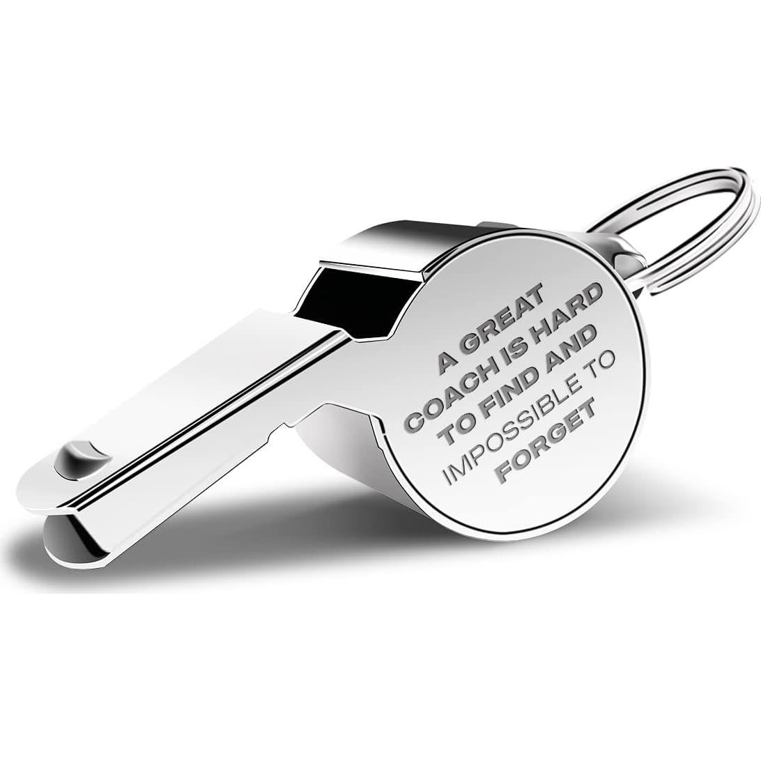 Silbato de Acero Inoxidable QIBAJIU con Cordón - Regalo para Entrenadores
