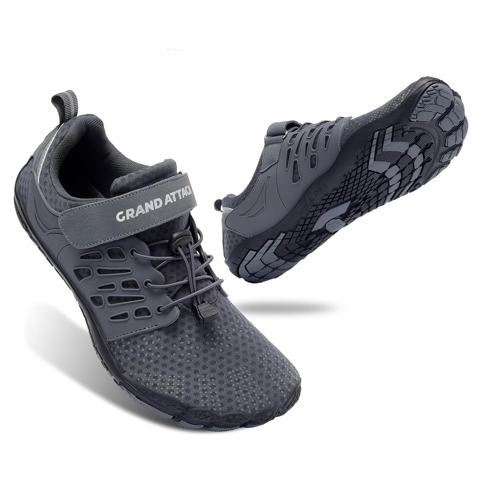 Zapatos Barefoot Hombre Grand Attack Zt608-2 Gris Oscuro 11 Ancho