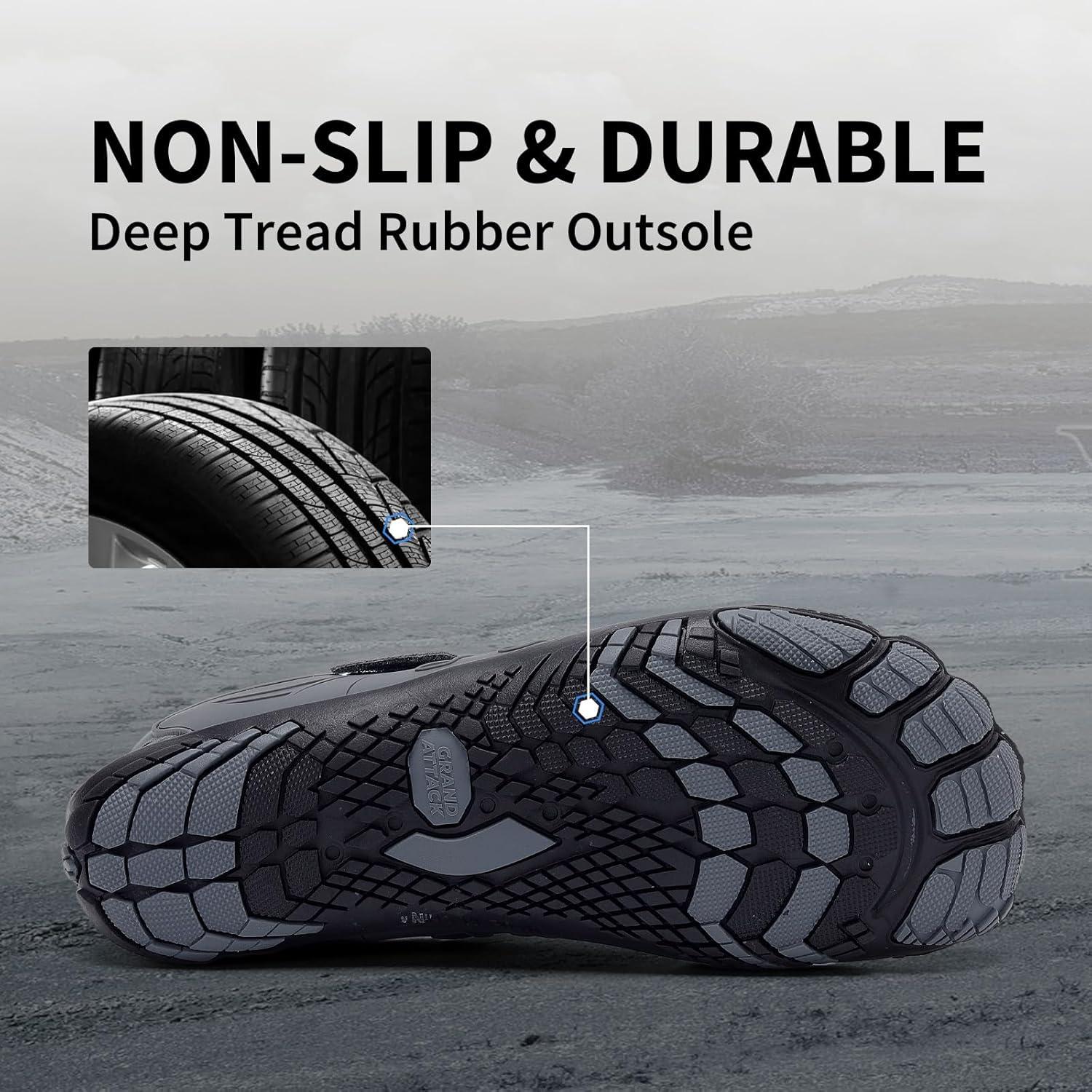 Zapatos Barefoot Hombre Grand Attack Zt608-2 Gris Oscuro 11 Ancho