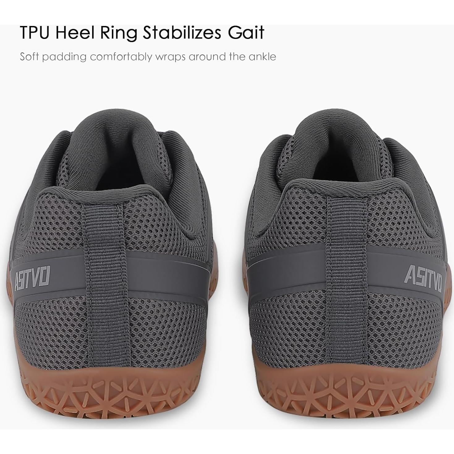 Zapatos Minimalistas ASITVO para Hombre, Suela Plana Ancha, Gris