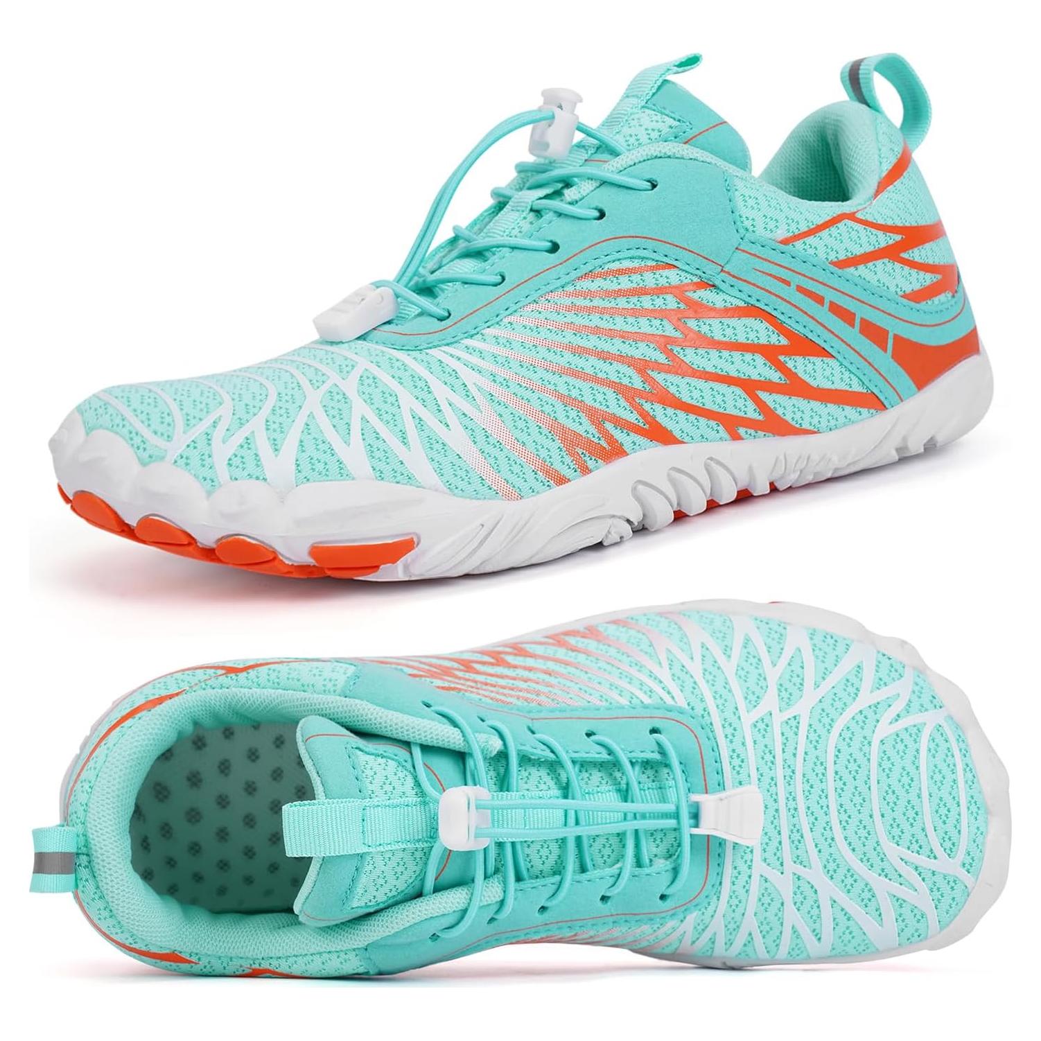 Zapatos Barefoot HiGropcore Minimalistas Unisex 8M/7H Azul Cian/Naranja