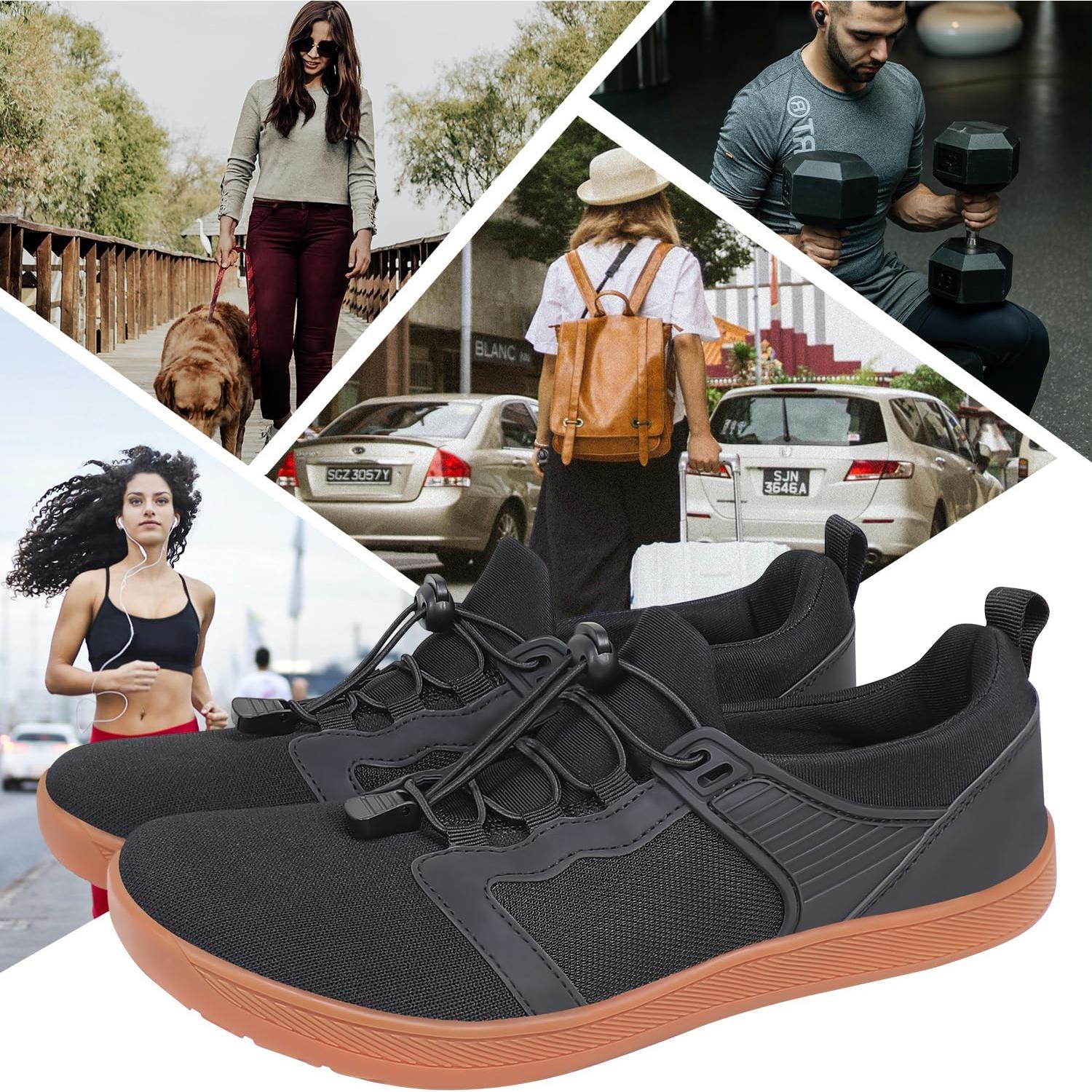 Zapatos Barefoot MeXYZ Unisex Minimalistas Suela Cero Negro