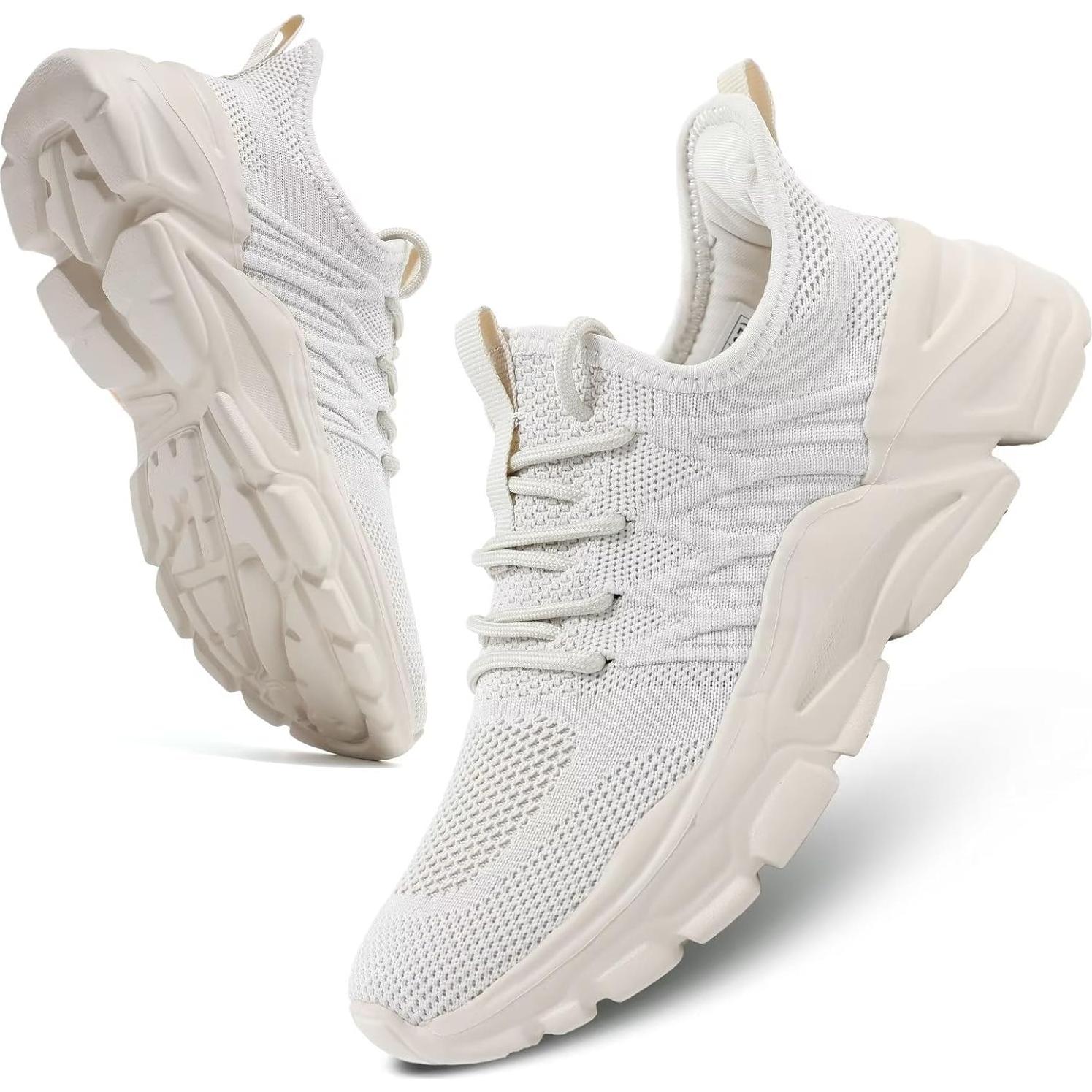 Zapatos de Correr para Mujeres Slip-on Ligeros Beige 36 EU