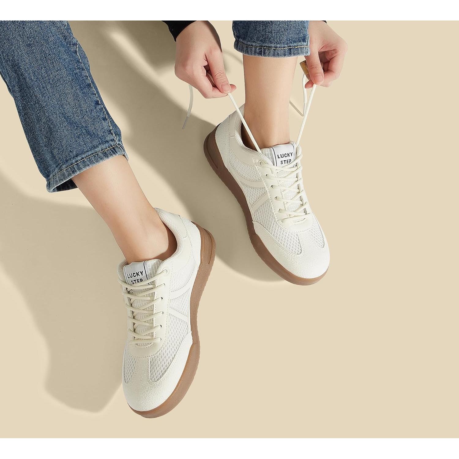 Zapatillas Retro para Mujer Lucky Step Malla Suela Goma 6.5