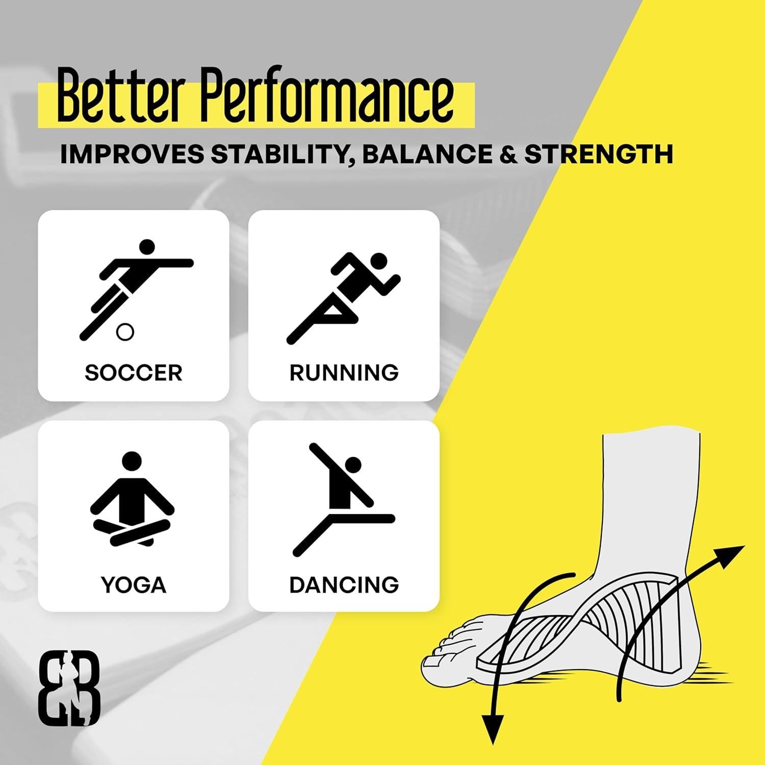Entrenador de Pies Blackboard - Tabla de Equilibrio 24.1x17.7cm