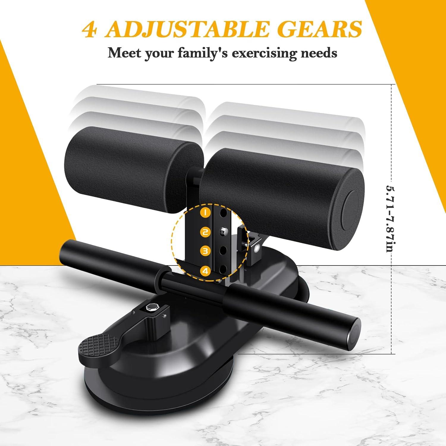 Barra de Abdominales TARFEPA con Ventosas y Soporte Ajustable