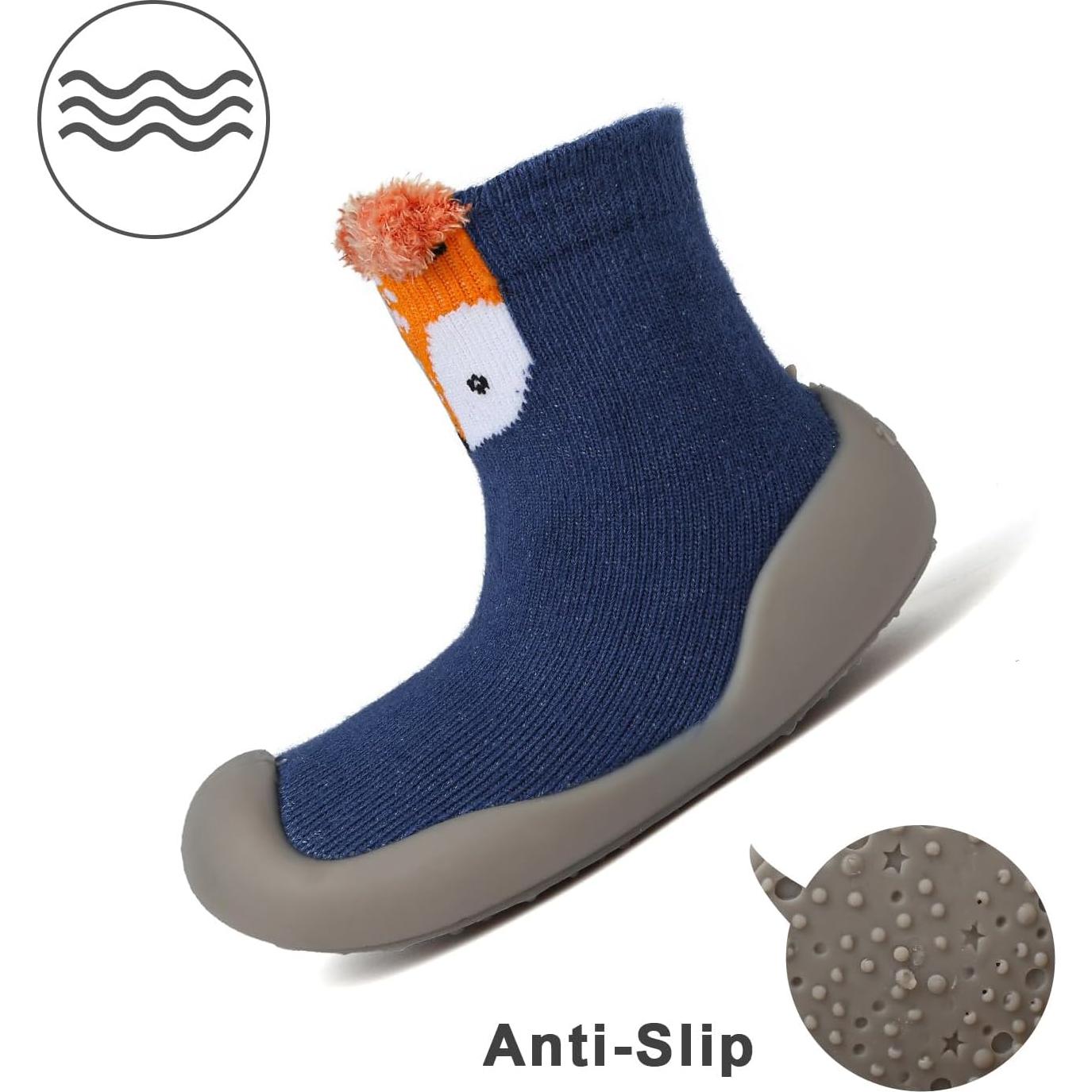 Zapatos de calcetín antideslizantes para bebés Zorro Azul 2-2.5 años