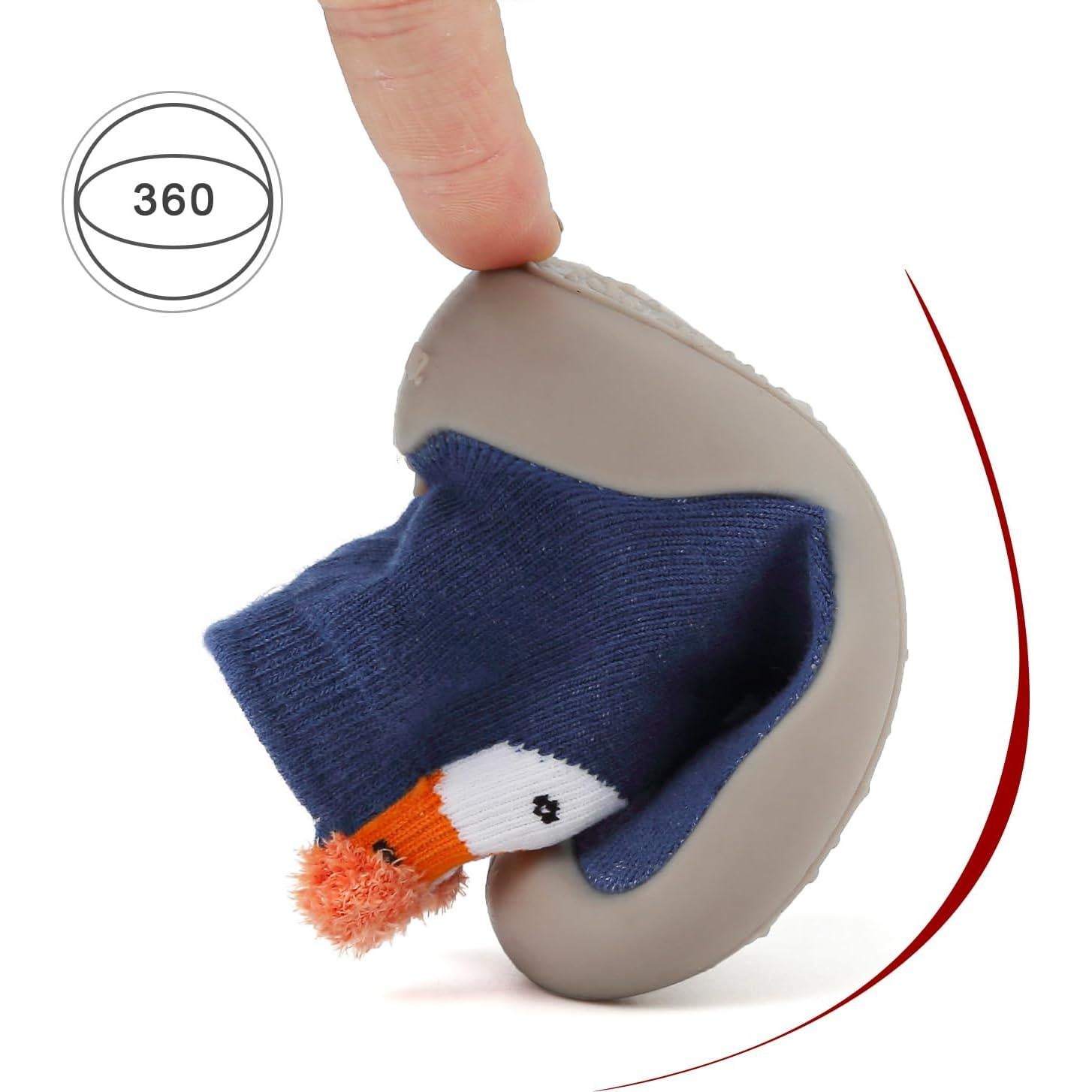 Zapatos de calcetín antideslizantes para bebés Zorro Azul 2-2.5 años