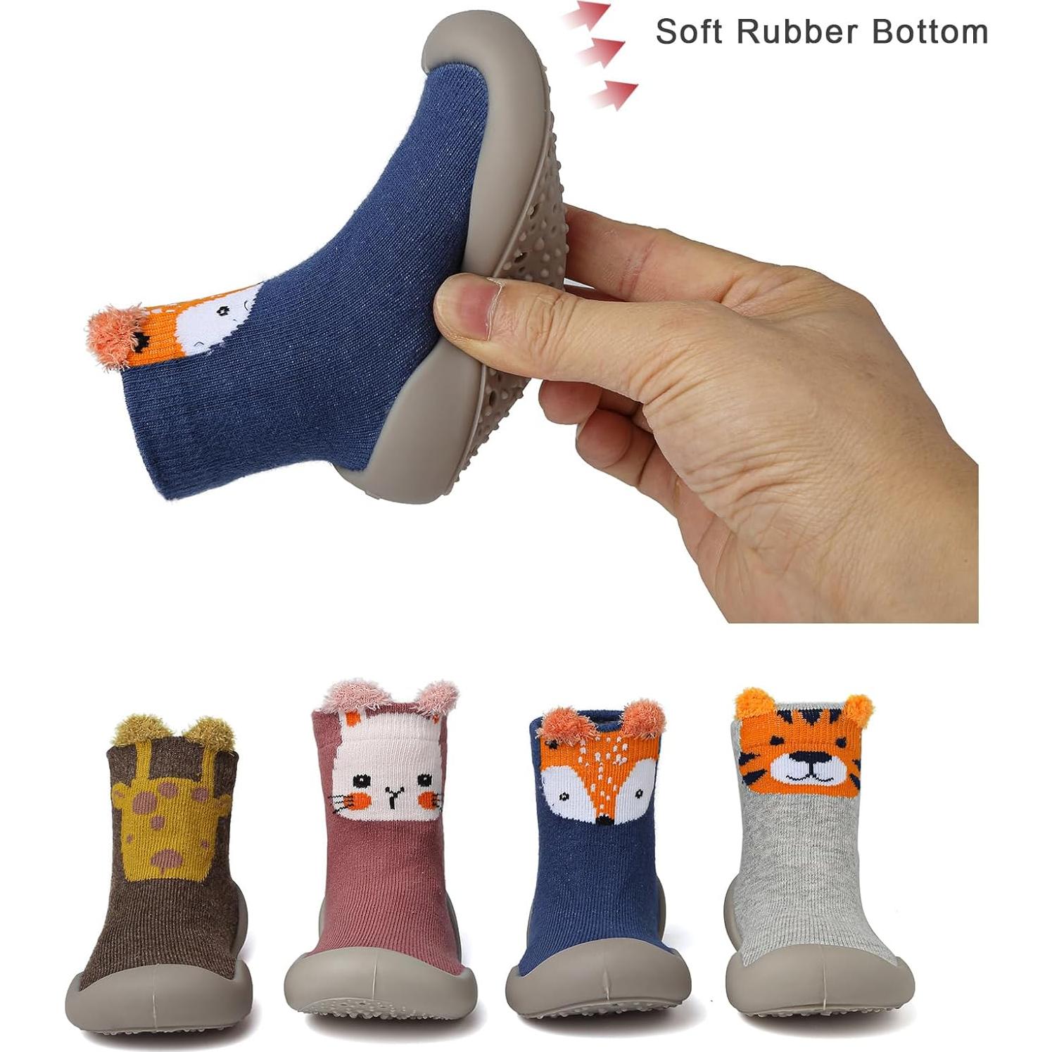 Zapatos de calcetín antideslizantes para bebés Zorro Azul 2-2.5 años