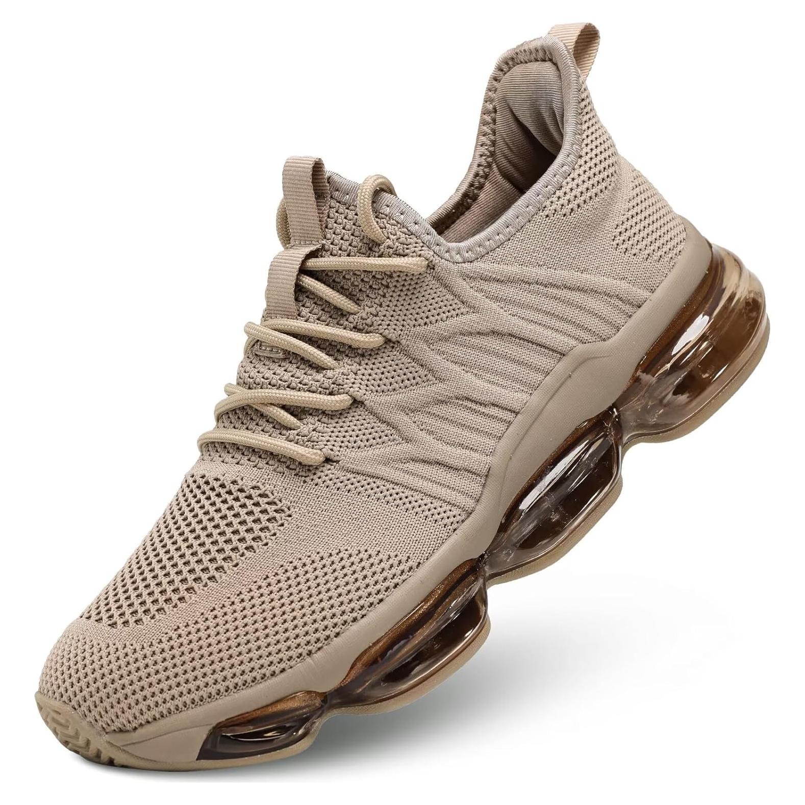 Zapatos de Correr para Hombre Amortiguación Aire Caqui T.13