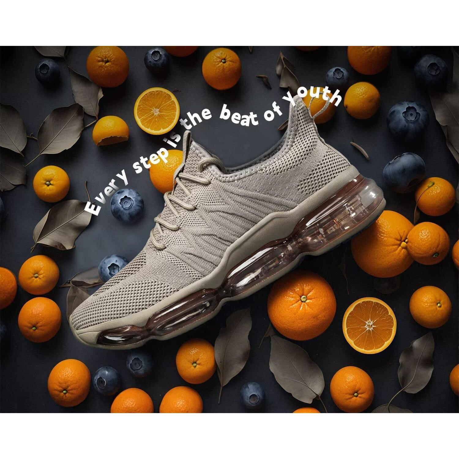 Zapatos de Correr para Hombre Amortiguación Aire Caqui T.13