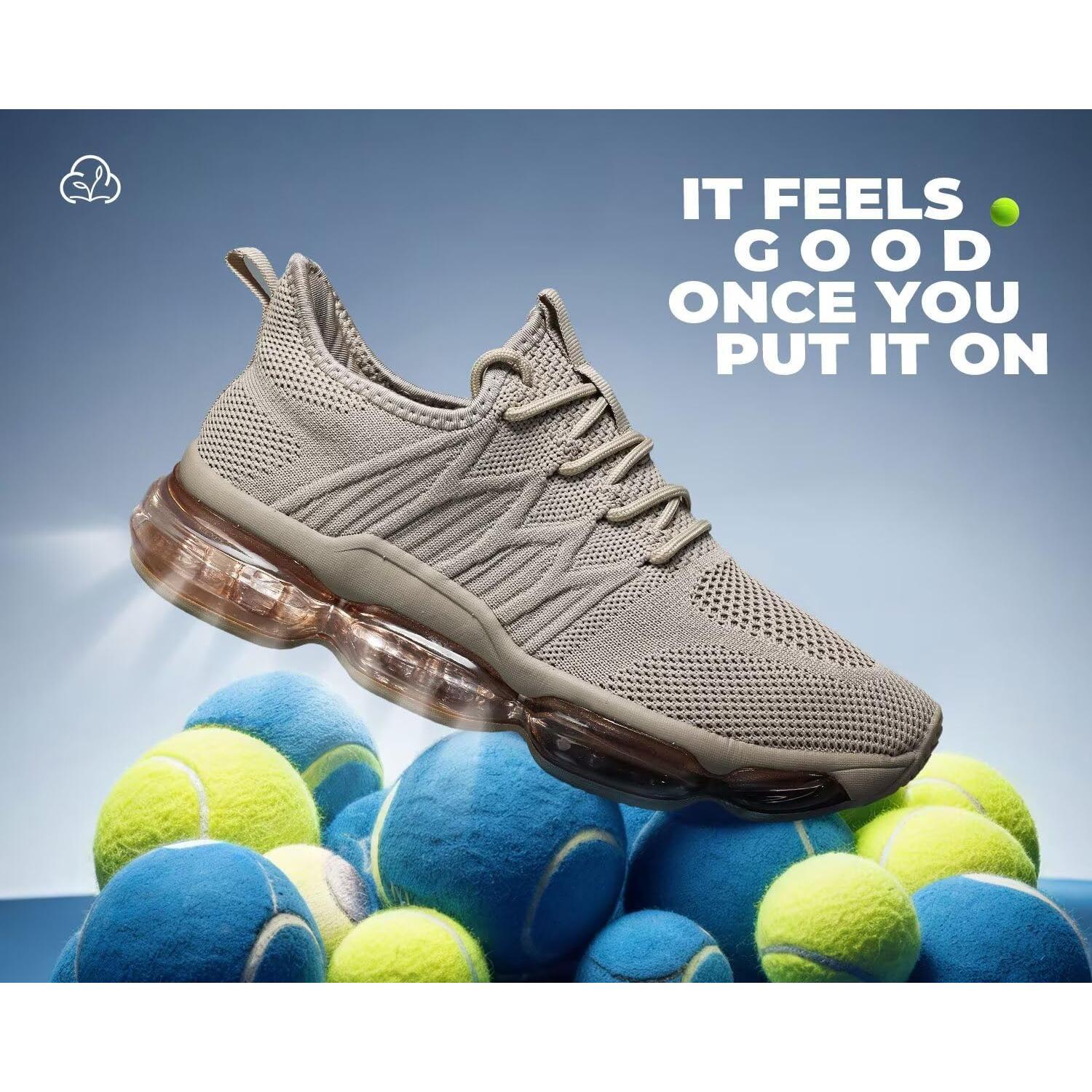 Zapatos de Correr para Hombre Amortiguación Aire Caqui T.13