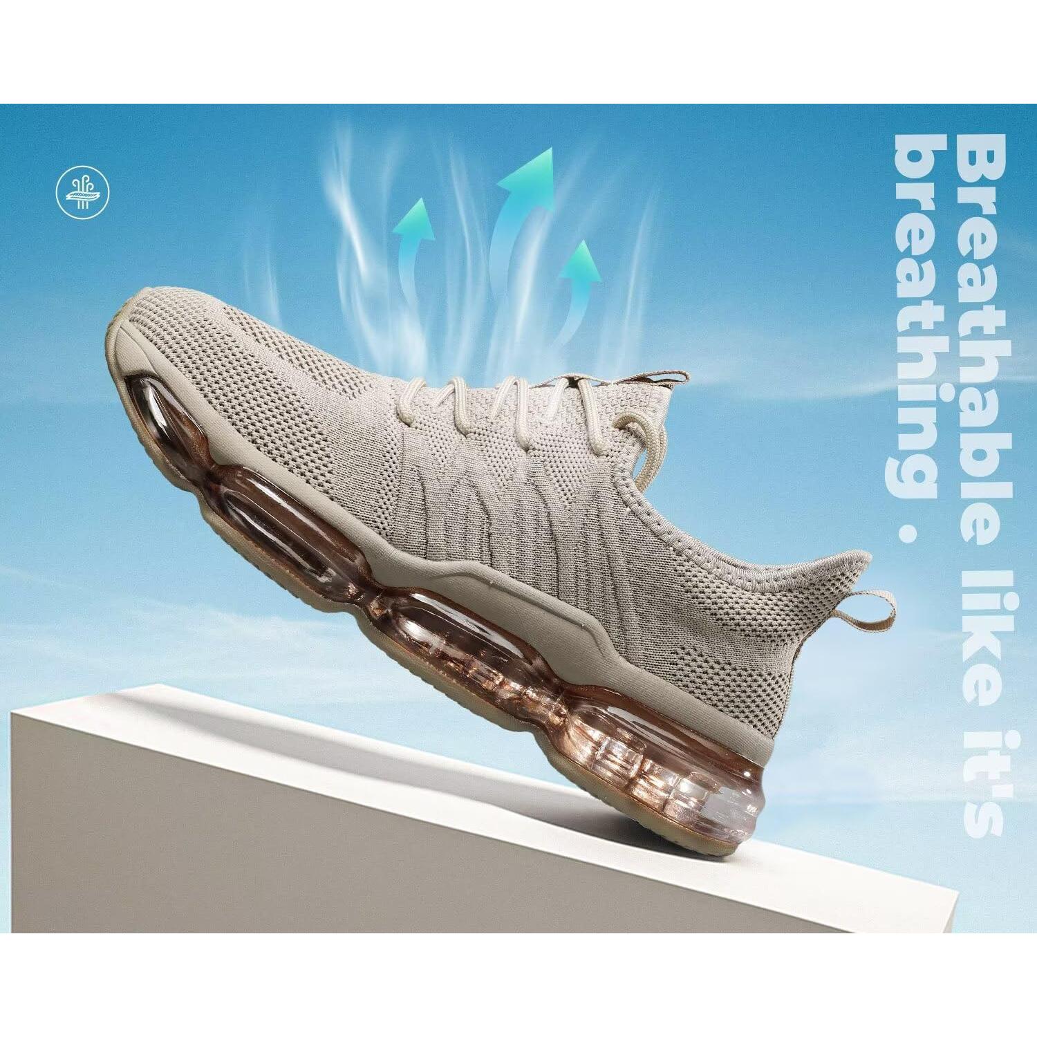 Zapatos de Correr para Hombre Amortiguación Aire Caqui T.13