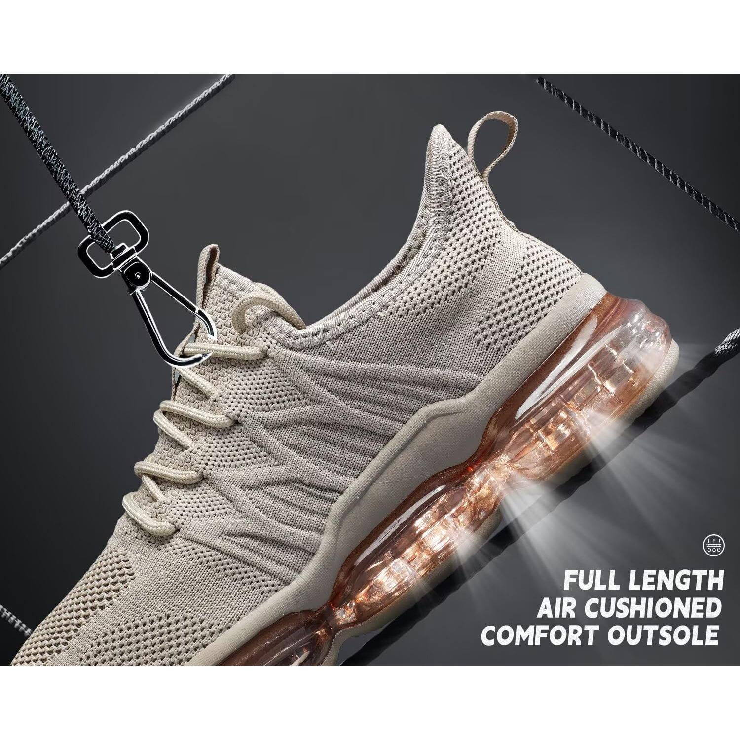 Zapatos de Correr para Hombre Amortiguación Aire Caqui T.13