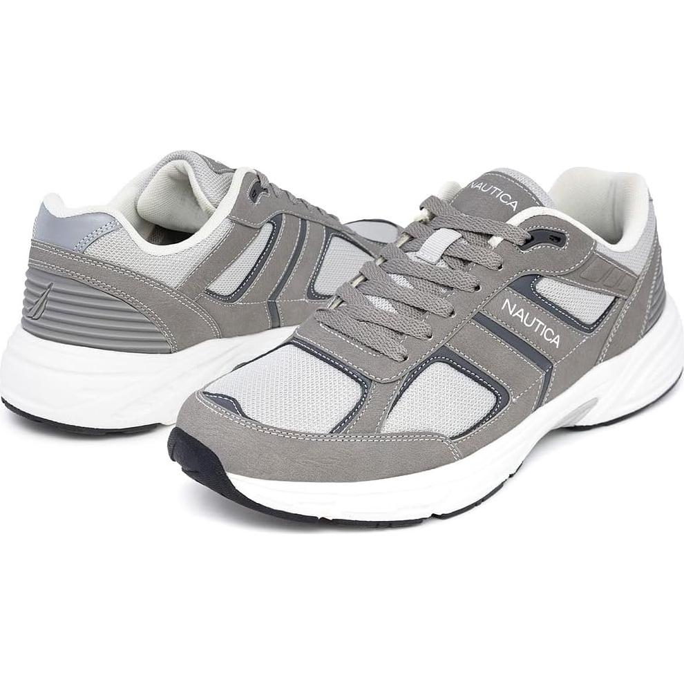 Zapatillas Deportivas Nautica para Hombre 8.5 Gris Amortiguadas