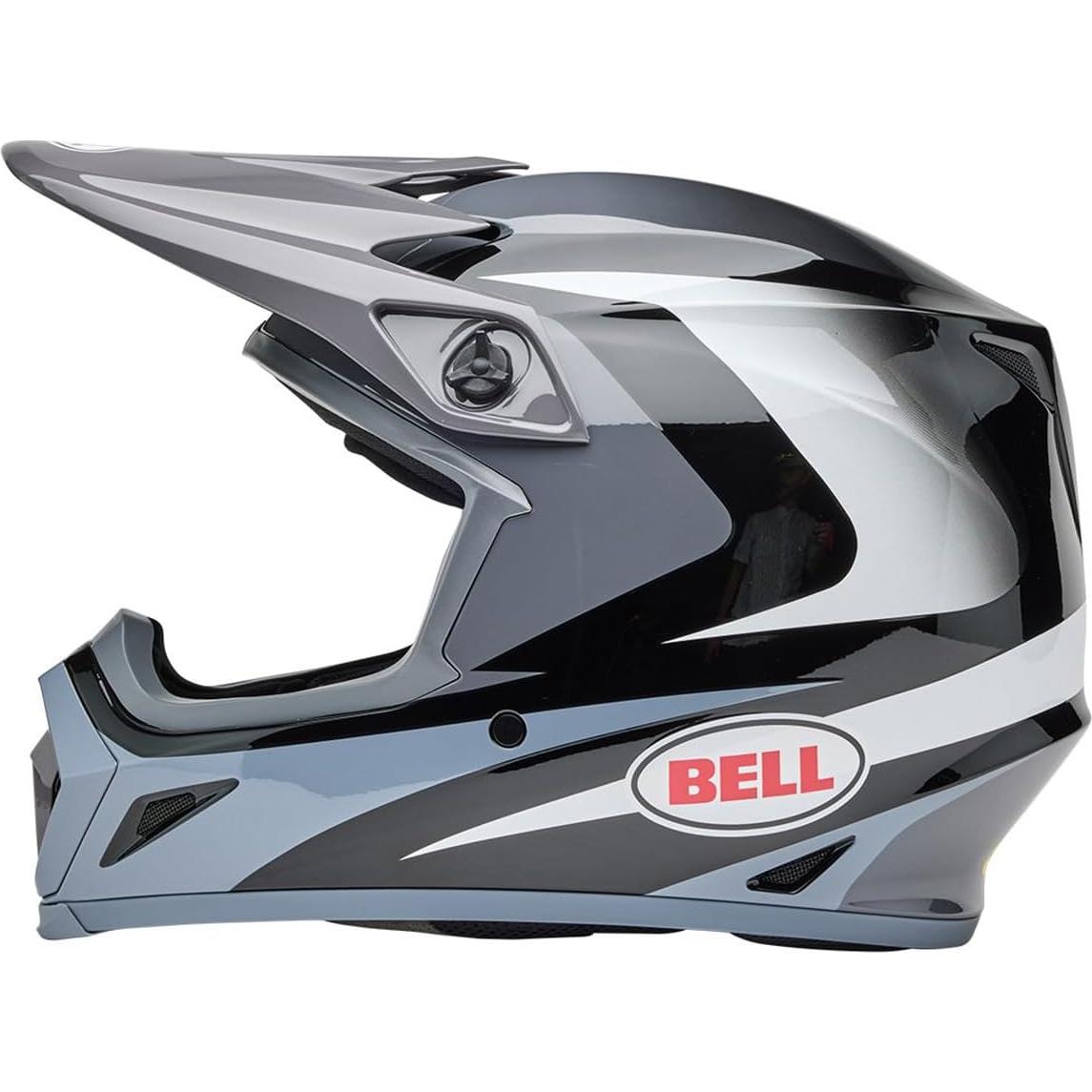 Casco de Motocross BELL MX-9 MIPS Negro/Blanco X-Large