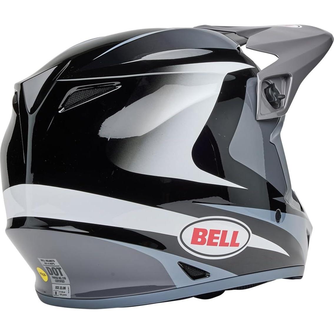 Casco de Motocross BELL MX-9 MIPS Negro/Blanco X-Large