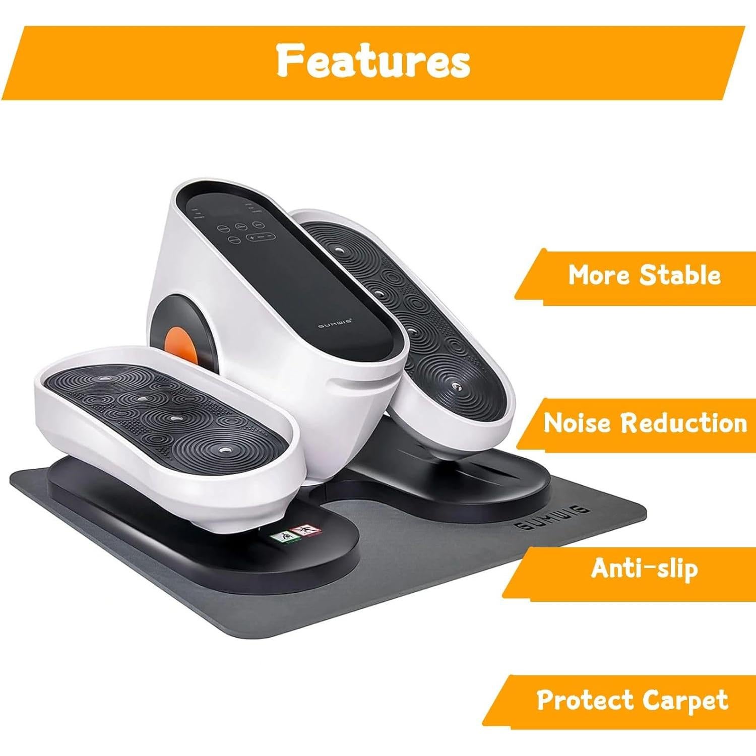 Alfombrilla Antideslizante GUMWIG para Máquina Elíptica 45.72x44.45cm