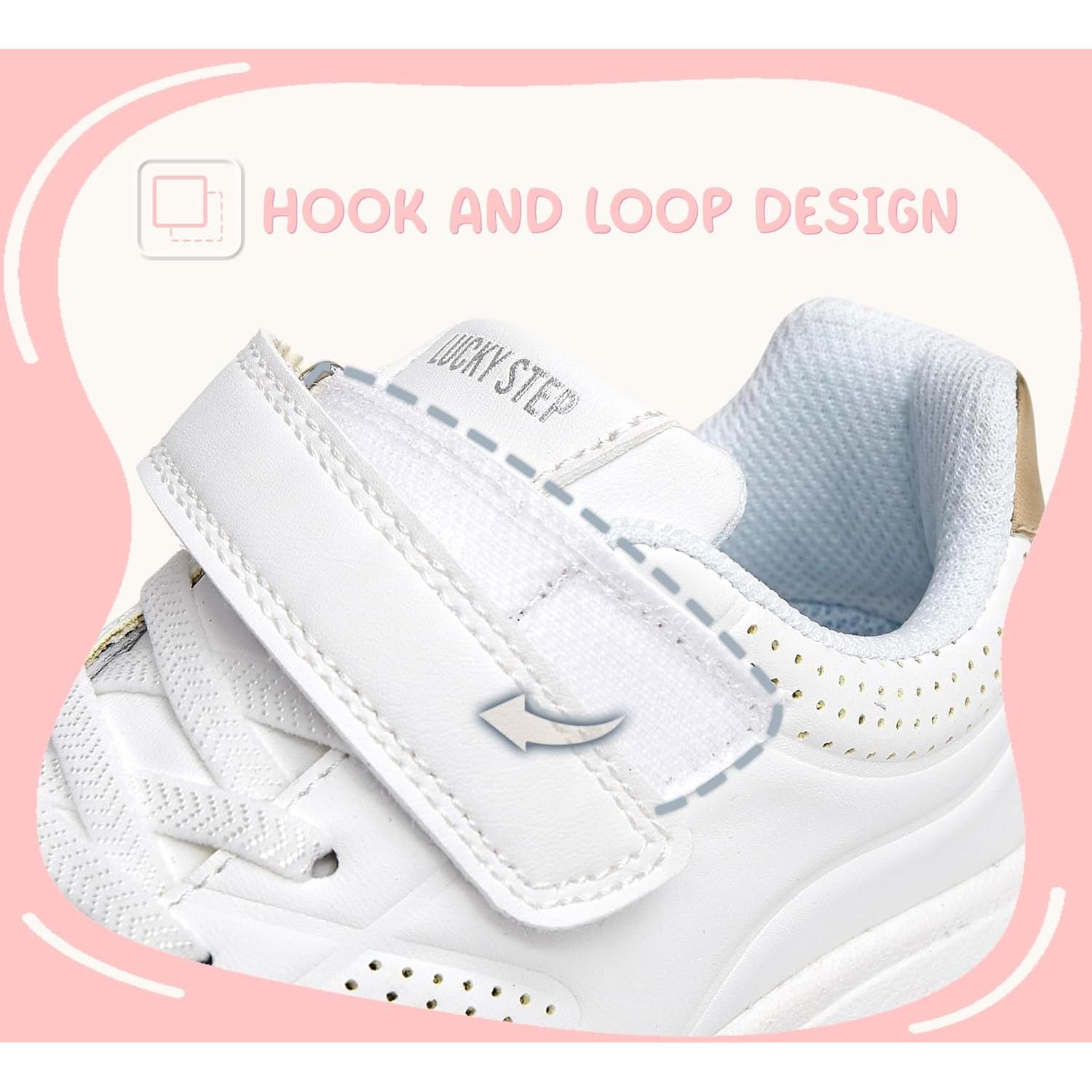 Zapatillas de Correr Lucky Step para Niños 10 Pequeño Blancas