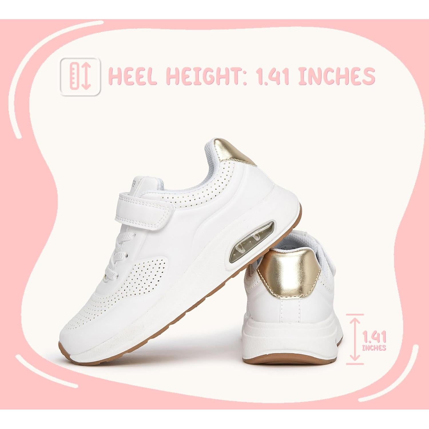 Zapatillas de Correr Lucky Step para Niños 10 Pequeño Blancas