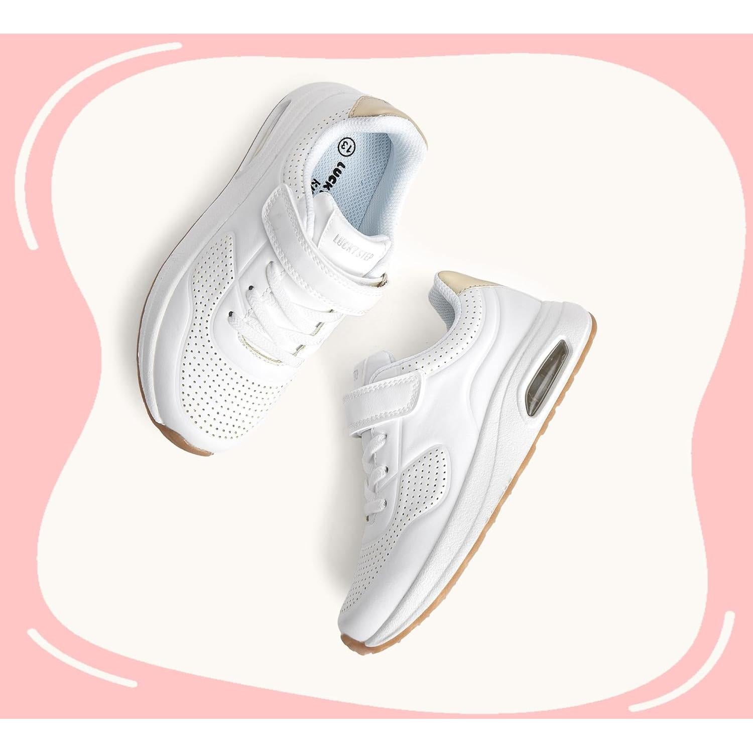 Zapatillas de Correr Lucky Step para Niños 10 Pequeño Blancas