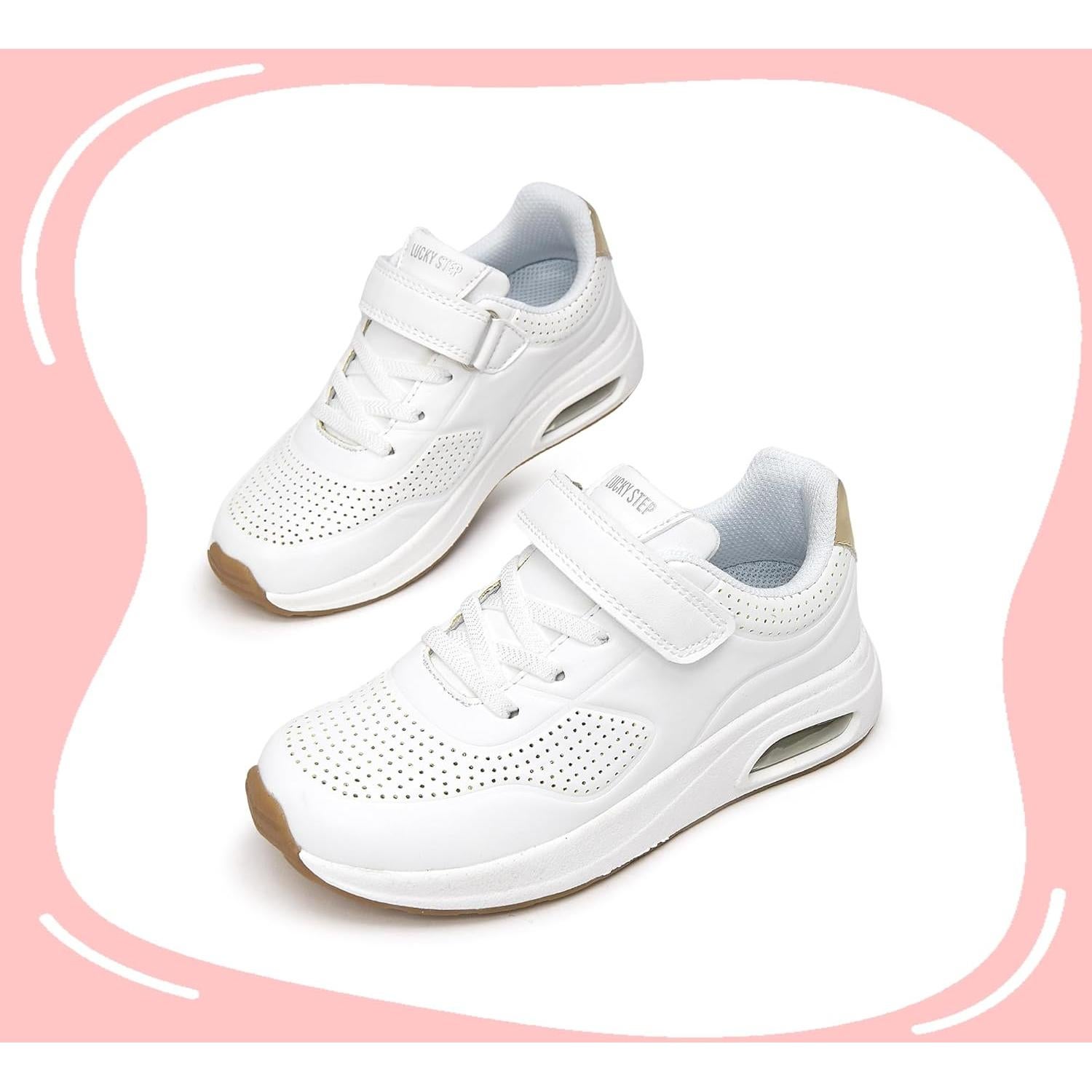 Zapatillas de Correr Lucky Step para Niños 10 Pequeño Blancas