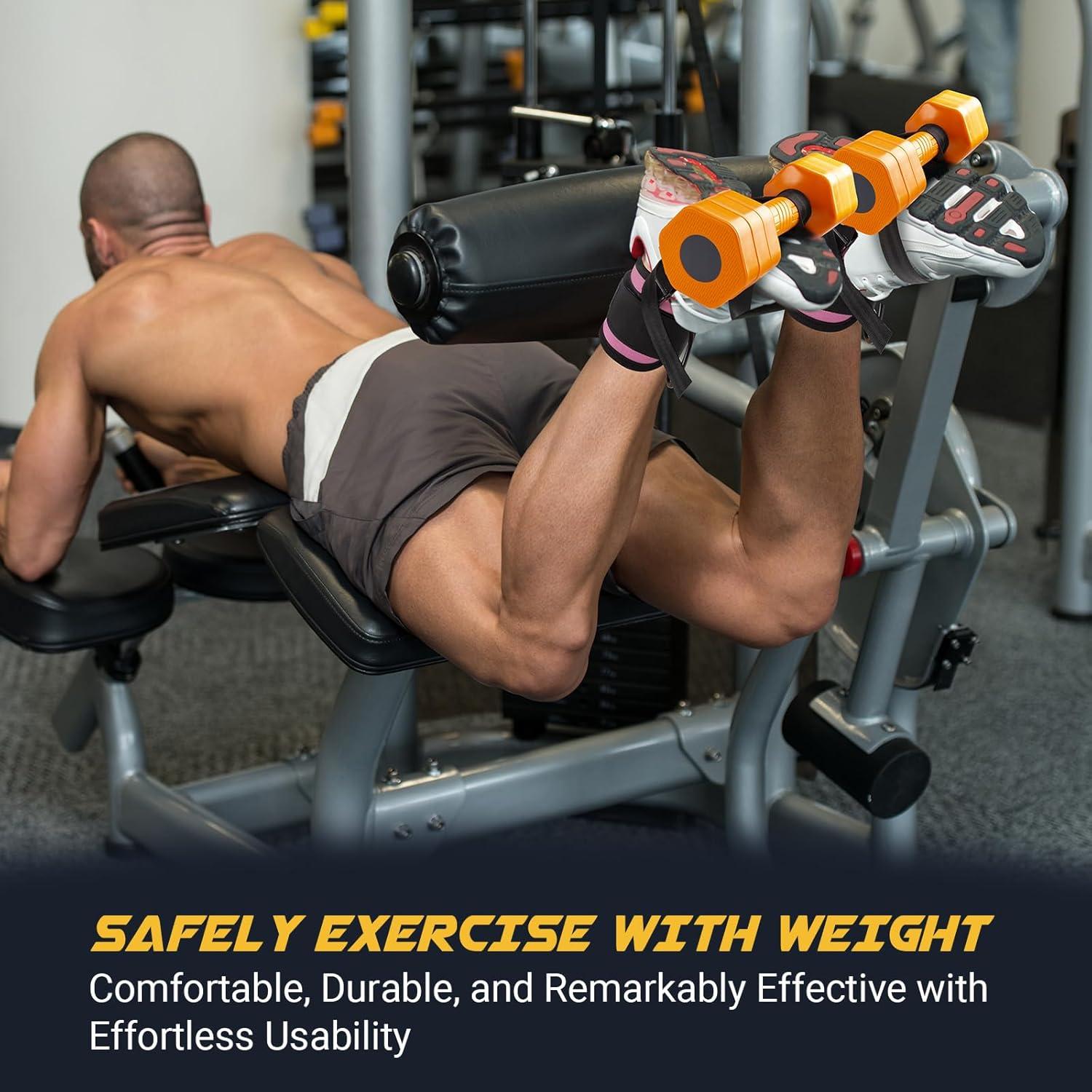 Correas de Tobillo Nooncrazy para Mancuernas - Nylon Rosa 90 cm