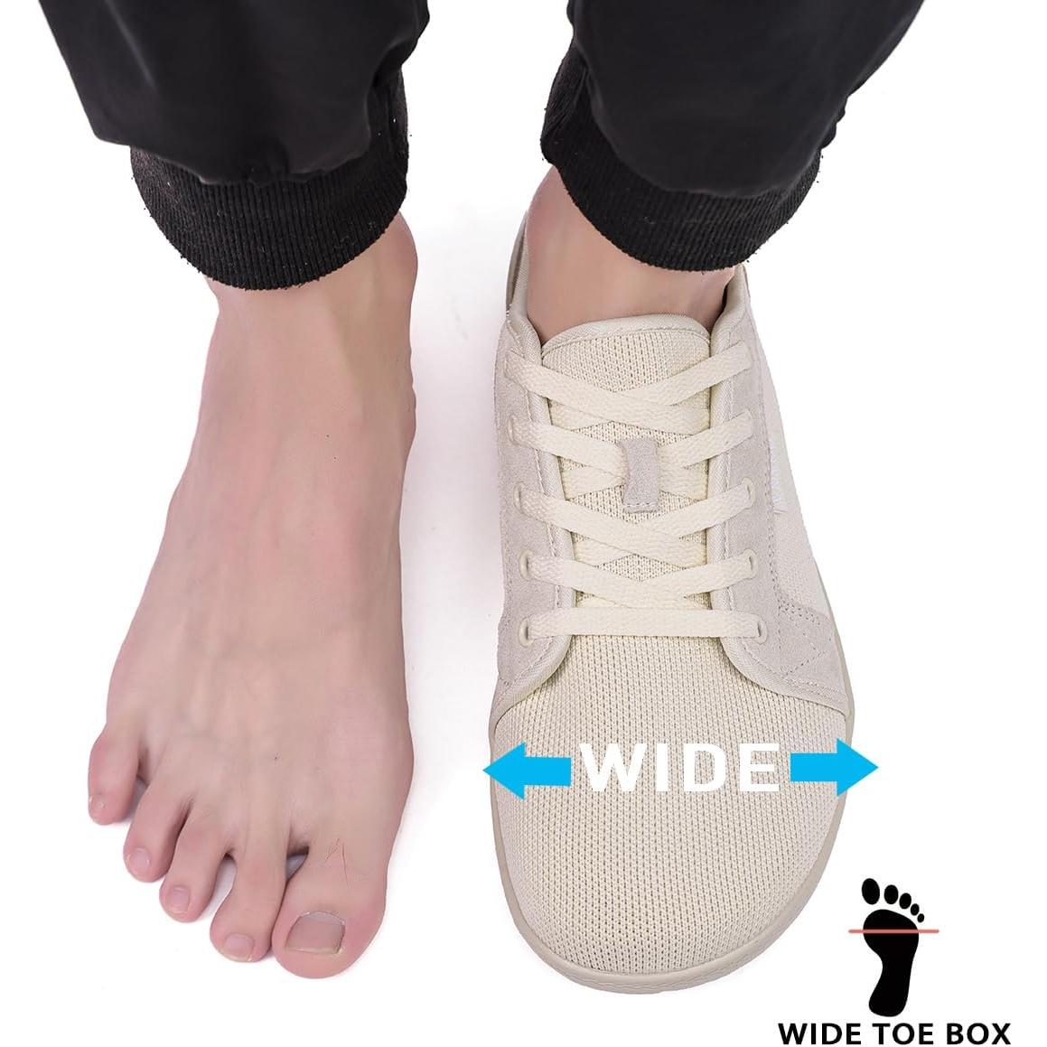 Zapatos Barefoot VNANV para Mujeres, Punta Ancha, Suela Cero