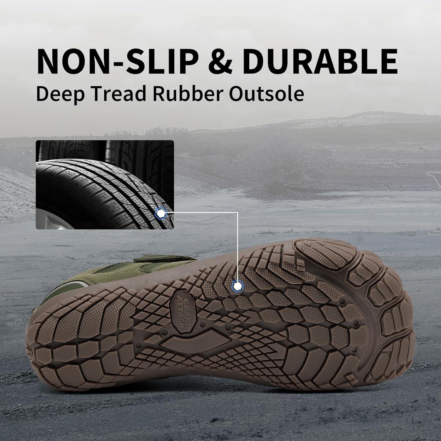 Zapatos Barefoot Grand Attack Hombre 9.5 Ancho Verde Ejercito