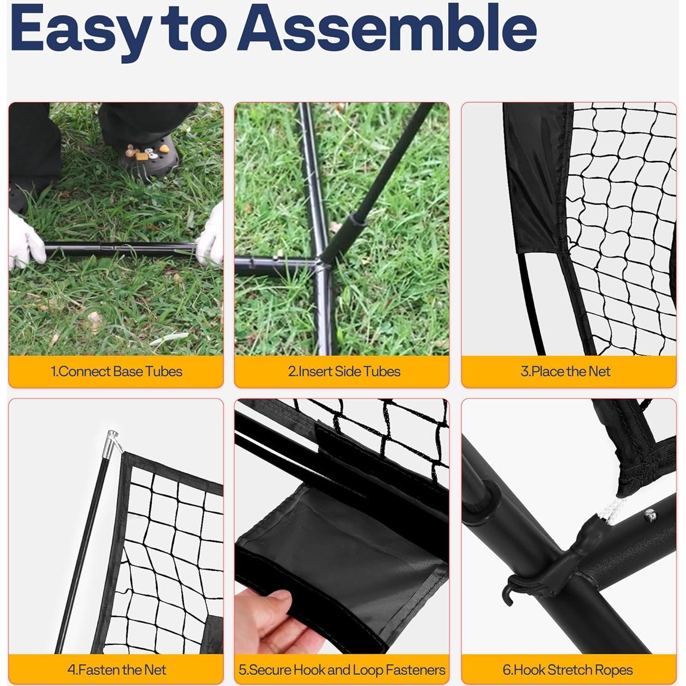 Red de Lanzamiento de Fútbol VIVOHOME 2.13m con 5 Objetivos