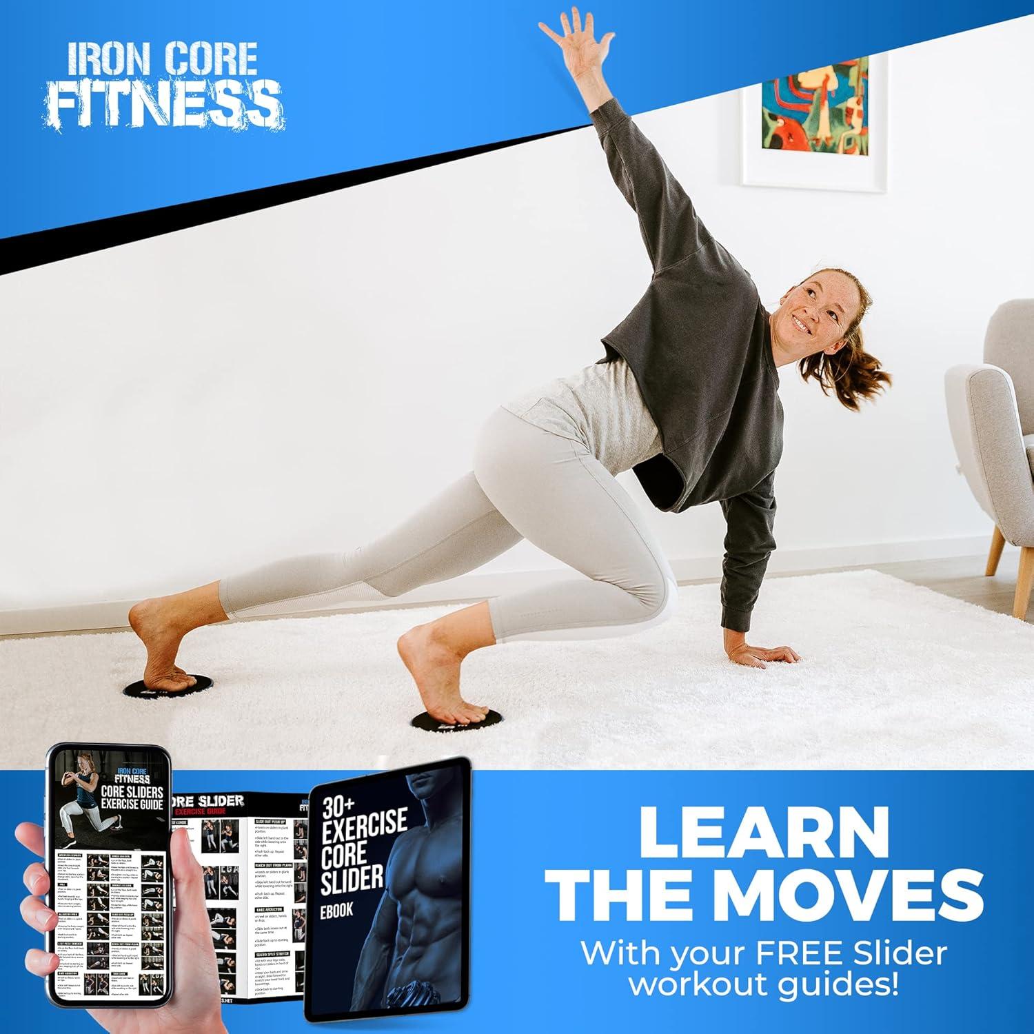 Deslizadores de Núcleo Iron Core Fitness 17.78 cm Rojo