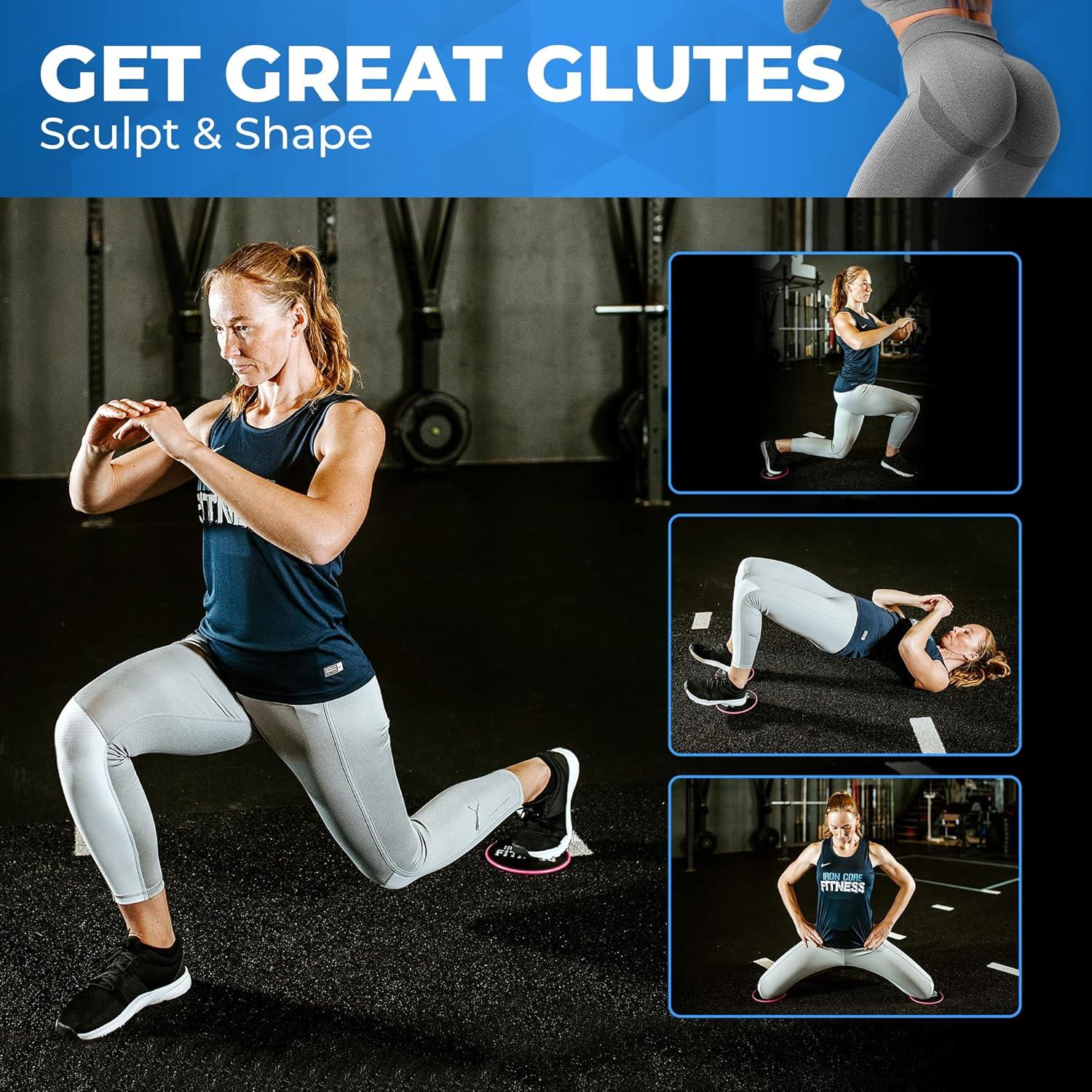 Deslizadores de Núcleo Iron Core Fitness 17.78 cm Rojo