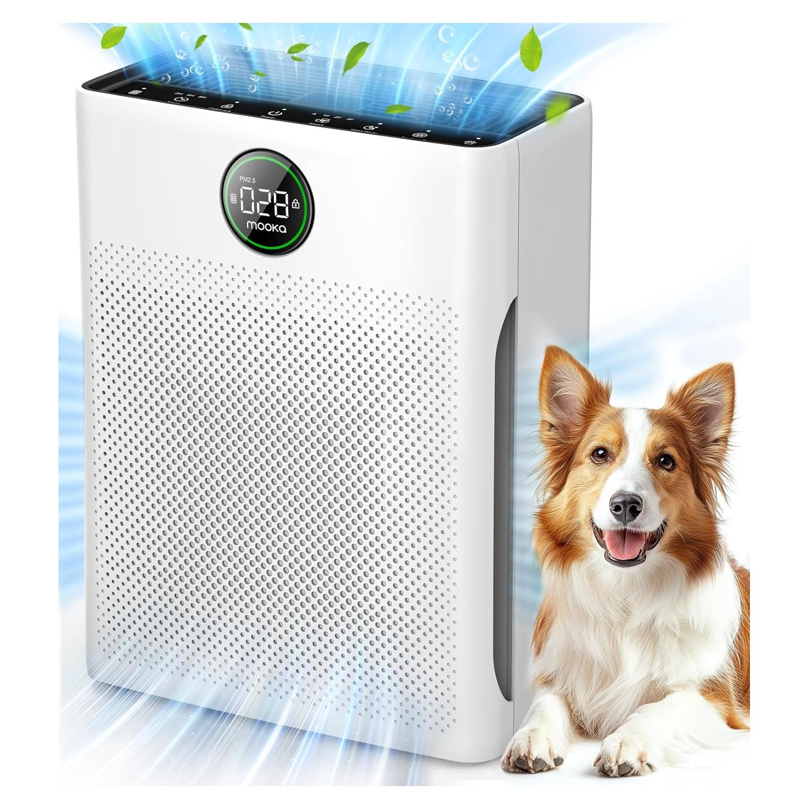 Purificador de Aire HEPA MOOKA PR1 para Mascotas 204.4m²