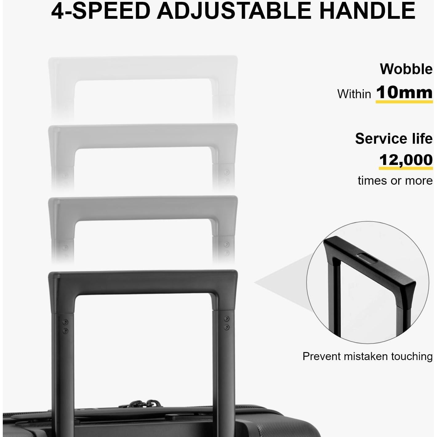 Rolling Carry on Luggage Airline Approved, Carry-on Suitcases with Wheels, Lightweight Luminous Textured Luggage for Men Women, Tsa Lock, 20 Inch, Dark Grey