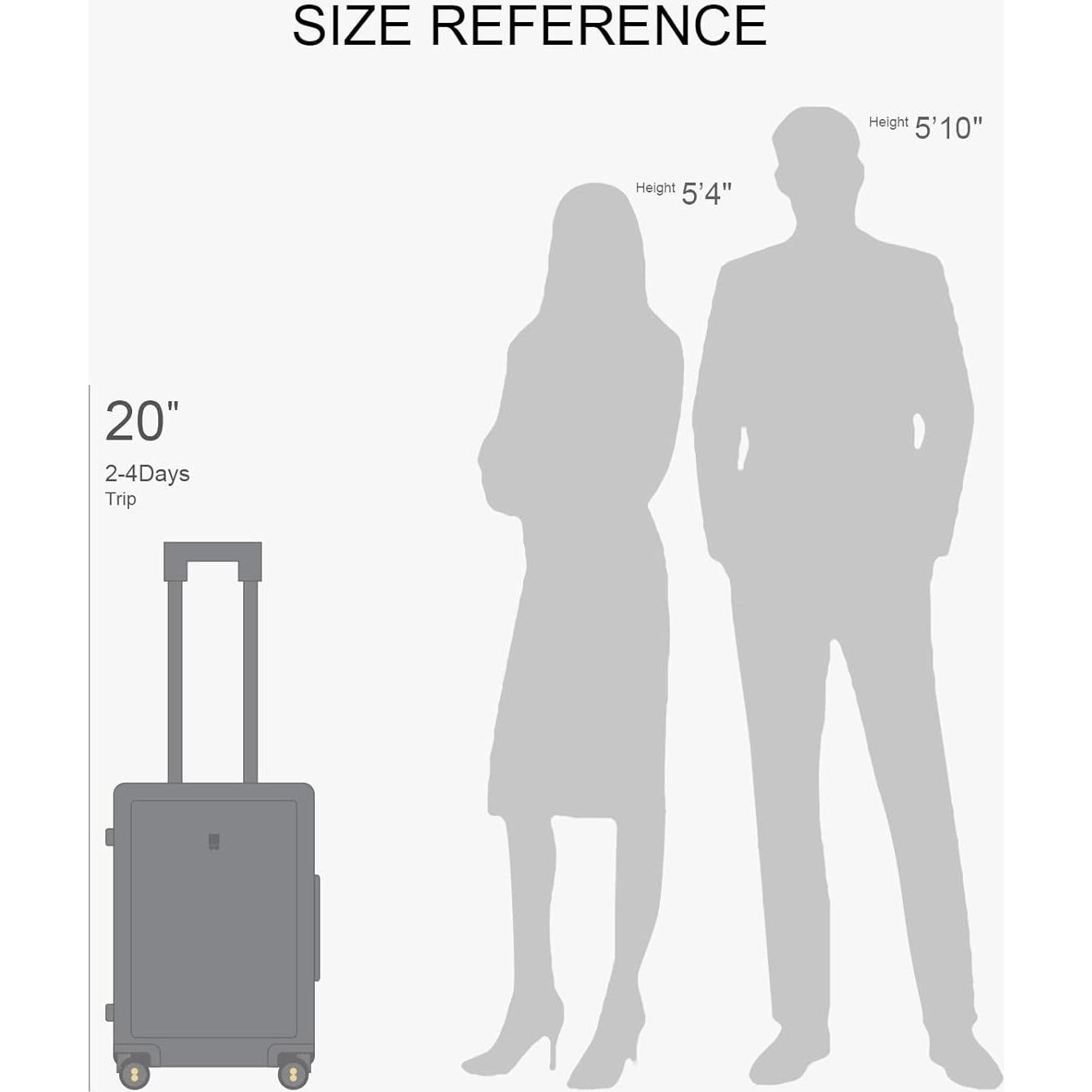 Rolling Carry on Luggage Airline Approved, Carry-on Suitcases with Wheels, Lightweight Luminous Textured Luggage for Men Women, Tsa Lock, 20 Inch, Dark Grey