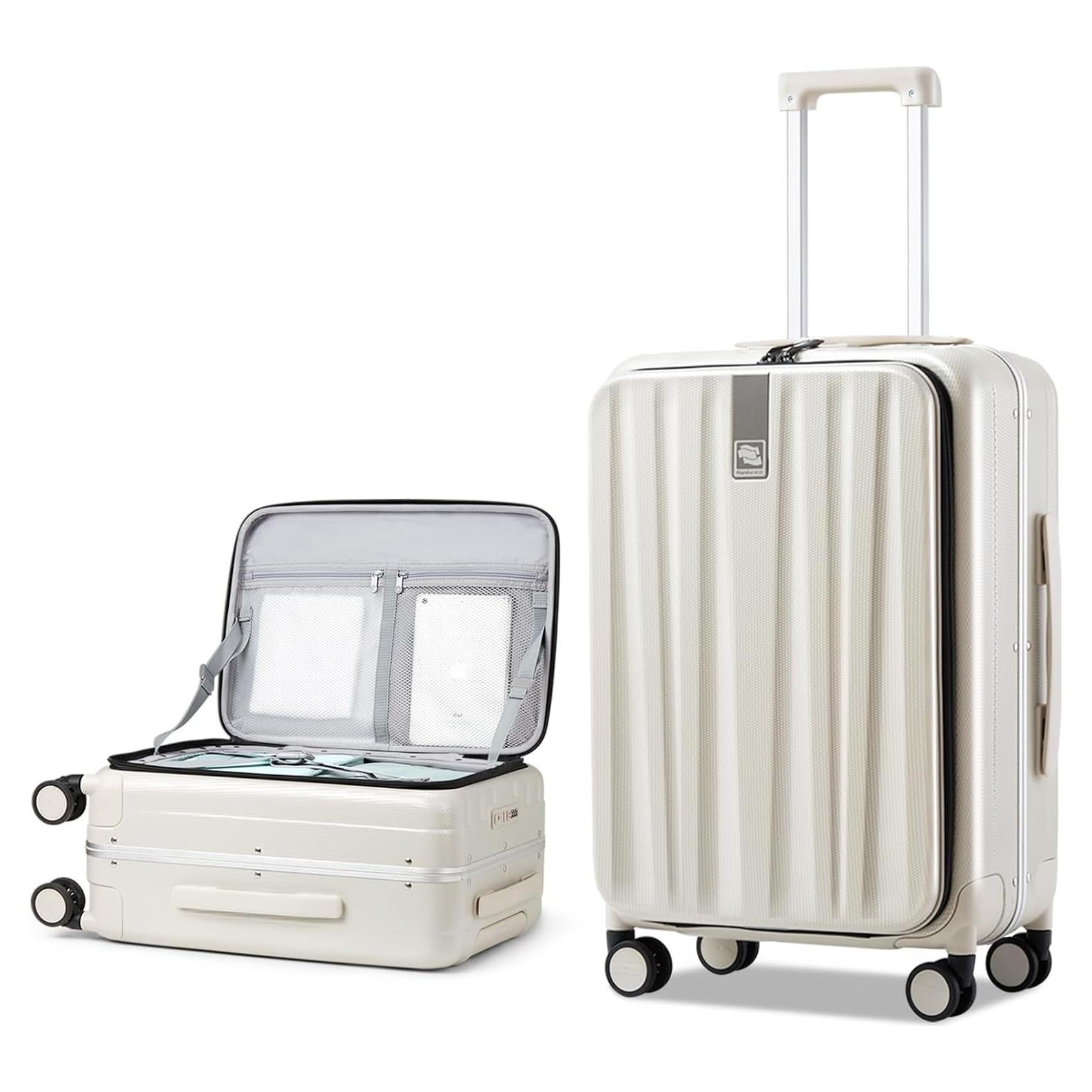 Maleta Hanke 26 Pulgadas Dura con Ruedas - Blanco Marfil