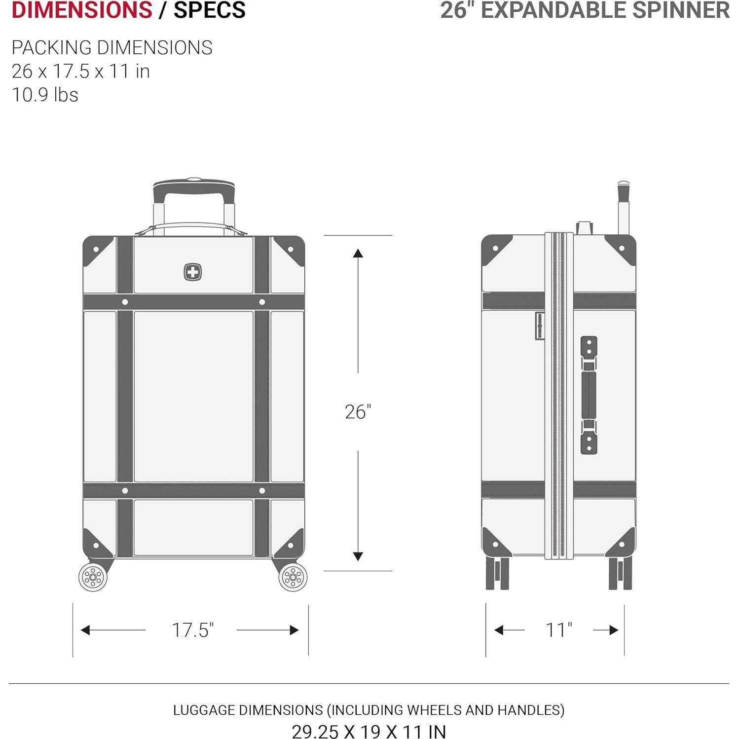 Maleta Dura Expandible SwissGear 7739 Juego 2 Piezas 19/26"