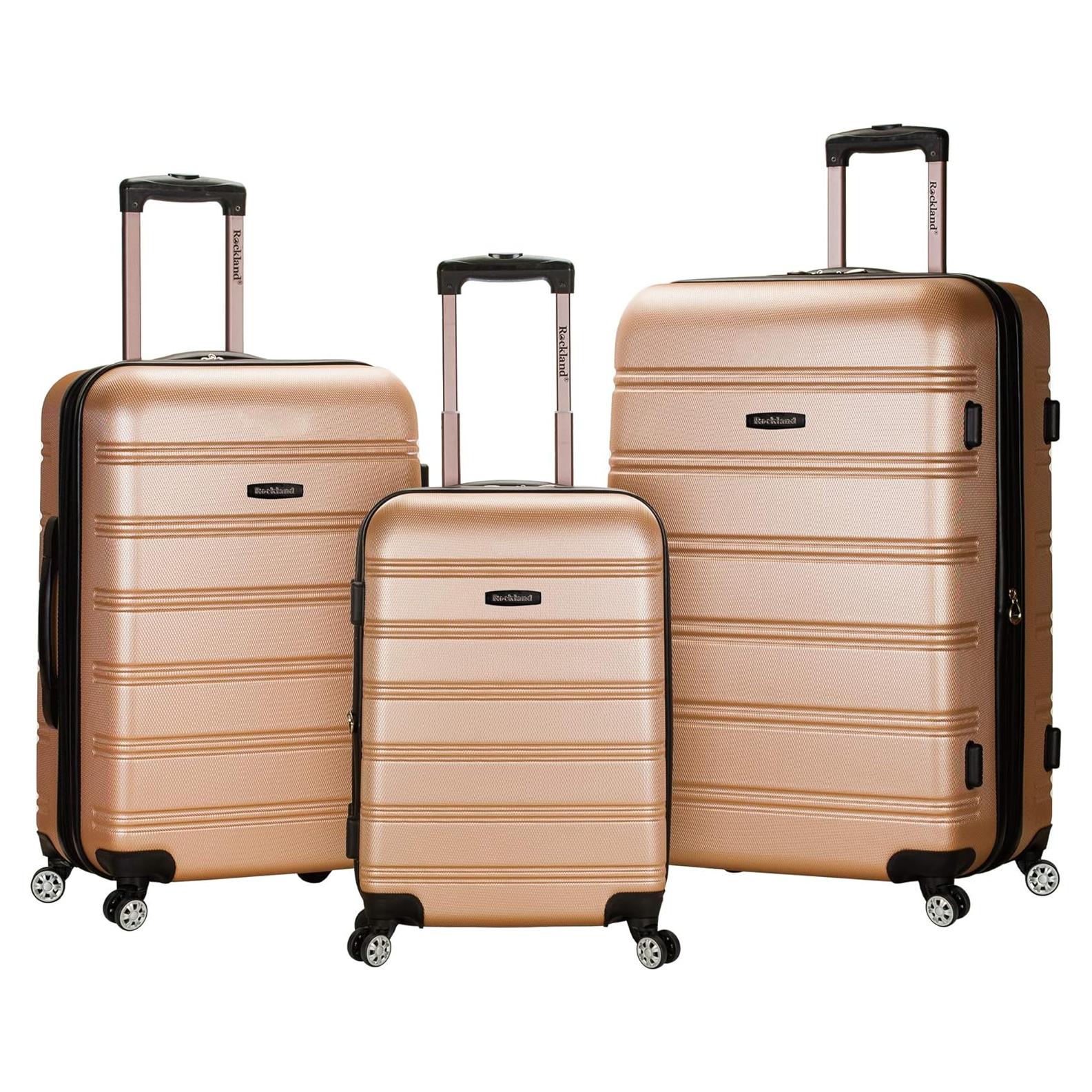 Conjunto de Equipaje Duro Expandible Rockland Melbourne 3 Piezas