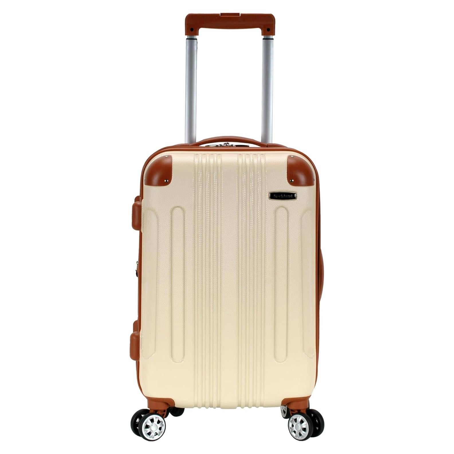 Equipaje Duro Expandible Rockland London 20" Blanco