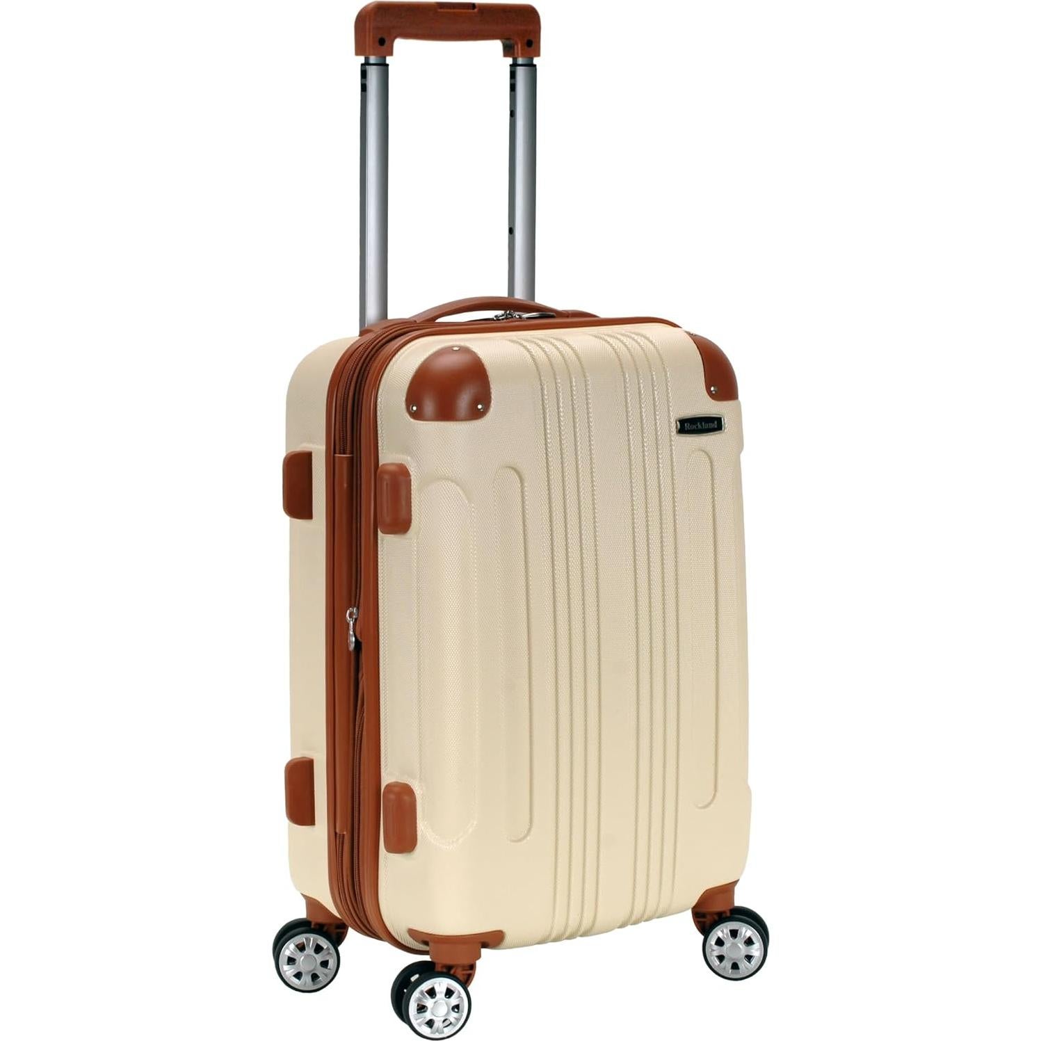 Equipaje Duro Expandible Rockland London 20" Blanco