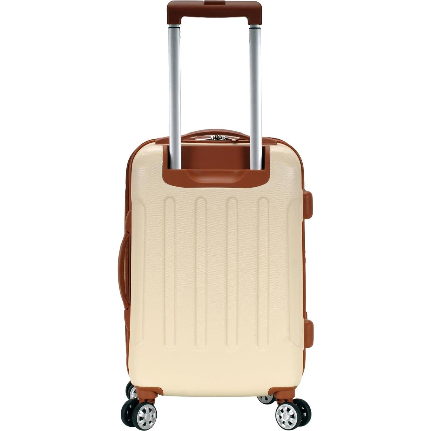 Equipaje Duro Expandible Rockland London 20" Blanco