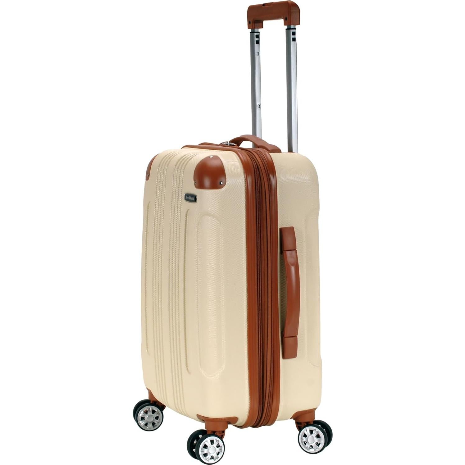 Equipaje Duro Expandible Rockland London 20" Blanco