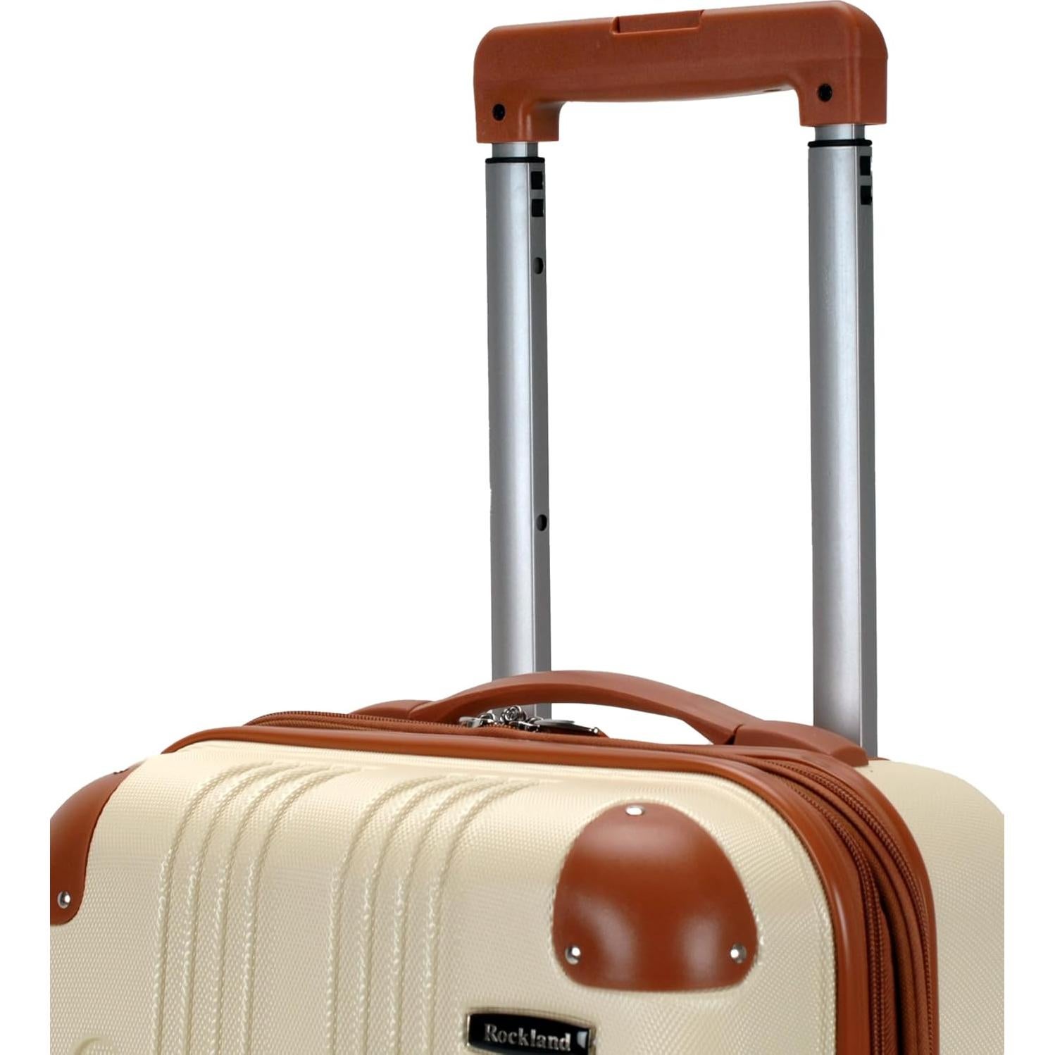 Equipaje Duro Expandible Rockland London 20" Blanco