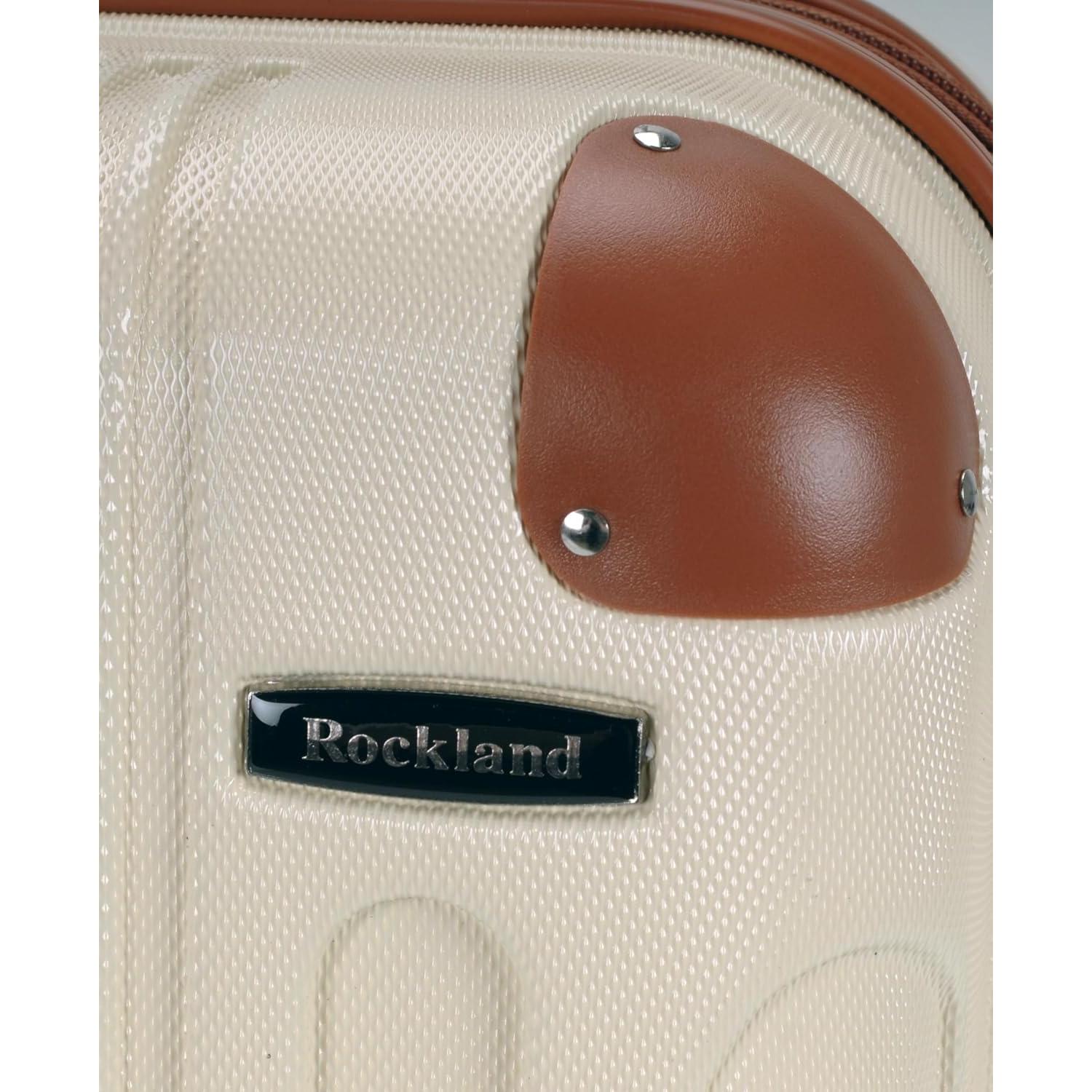 Equipaje Duro Expandible Rockland London 20" Blanco