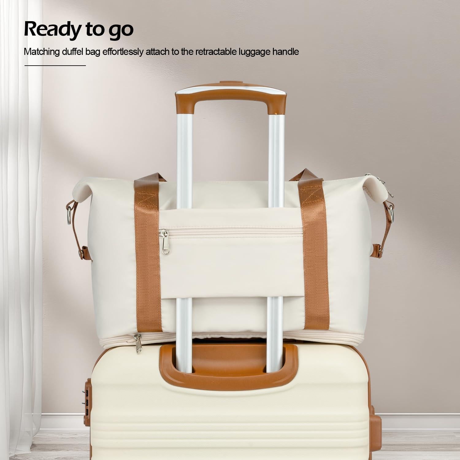 Conjunto de Equipaje Coolife 3 Piezas Maletas Duras Blanco