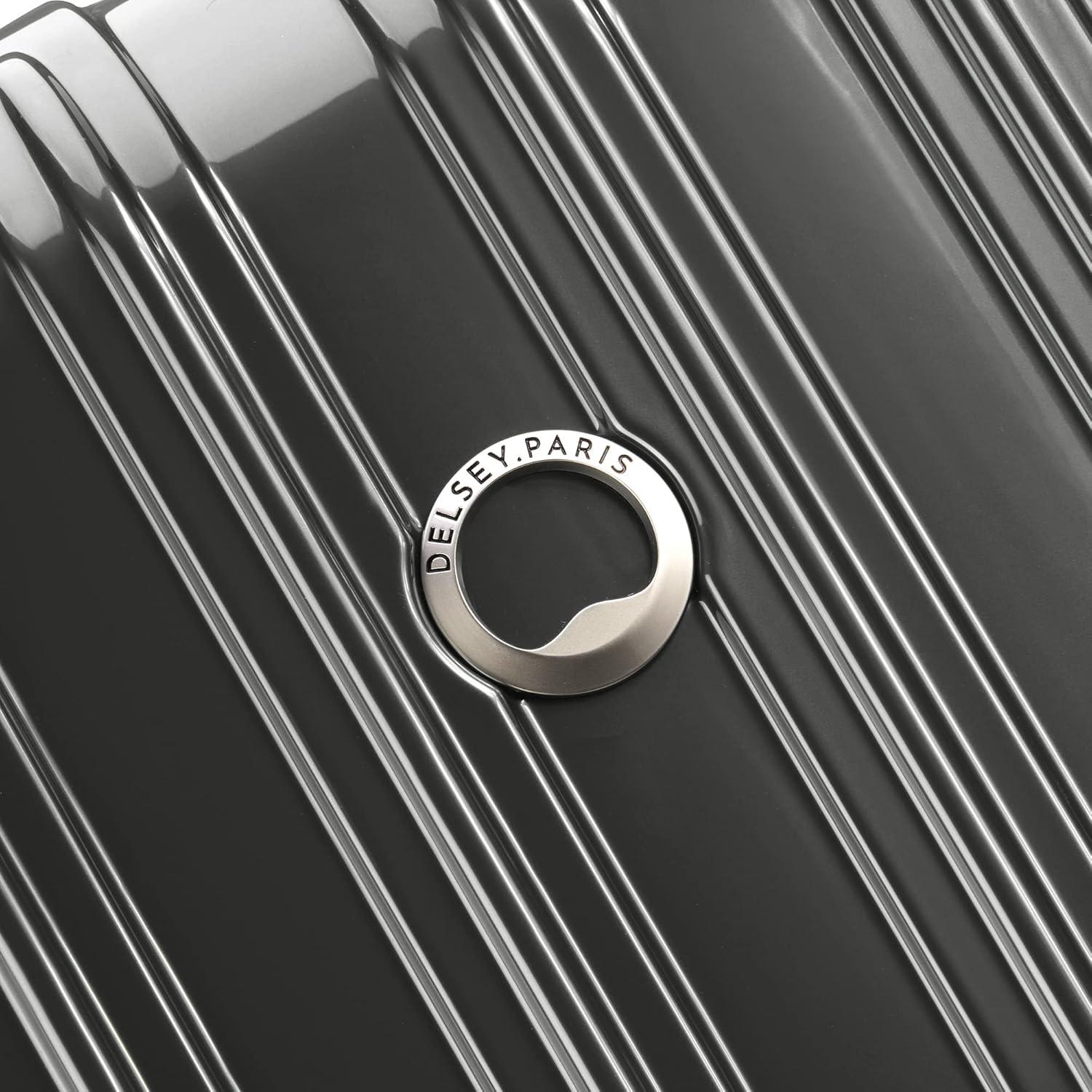 Maleta Delsey Helium Aero 24" Expandible Policarbonato Carbón